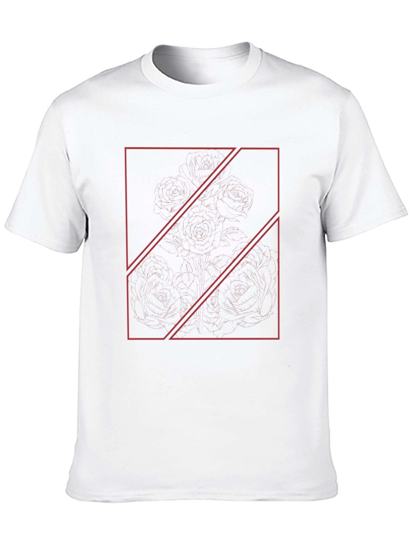 Modern Geometric Print Tee - Black