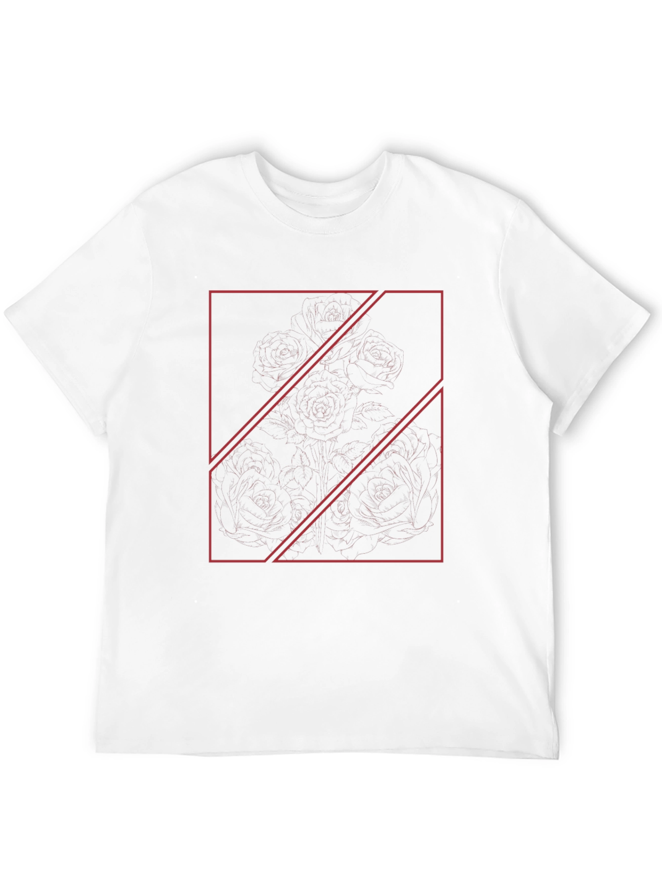 Modern Geometric Print Tee - Black