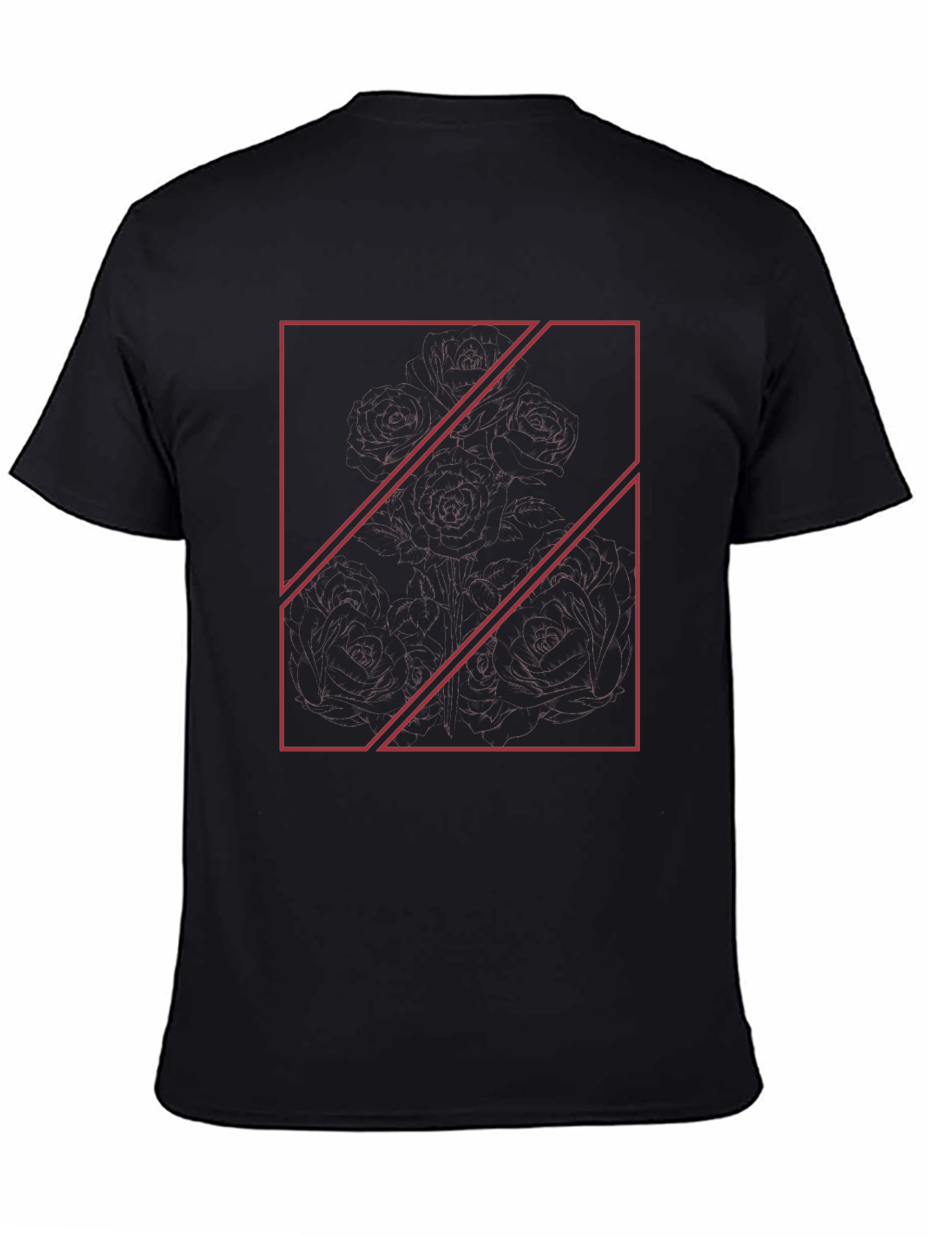 Modern Geometric Print Tee - Black