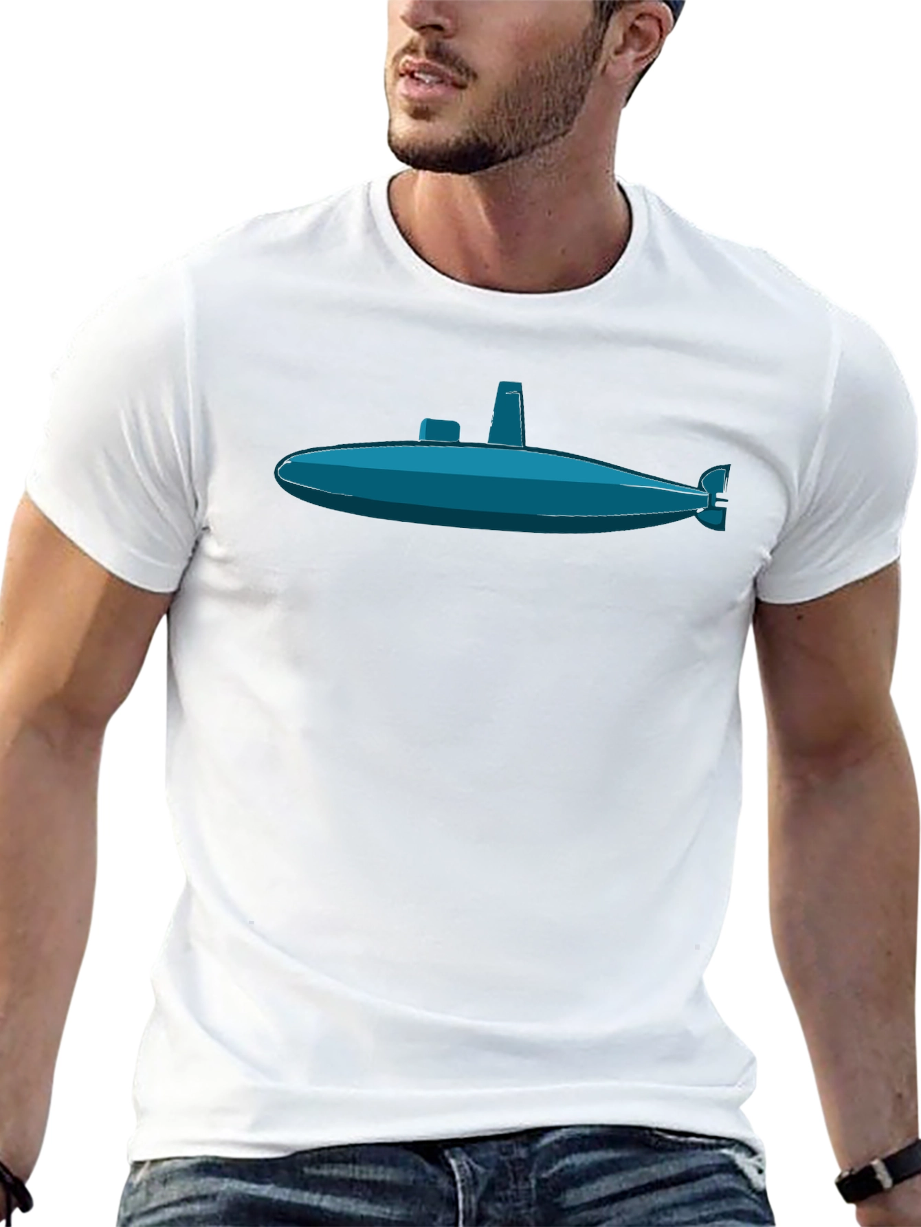 Submarine Graphic Tee - Navy Blue Sub Print