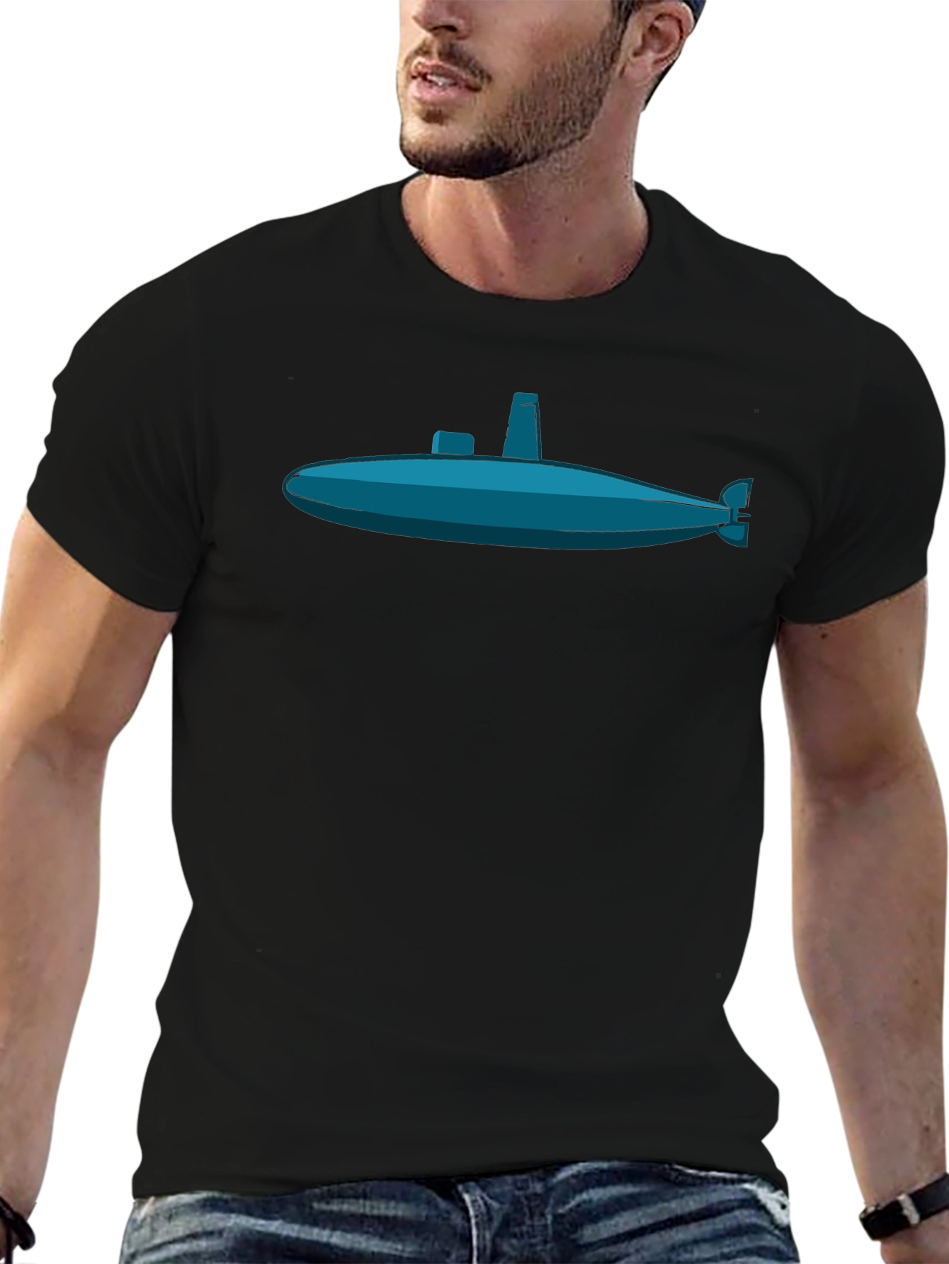Submarine Graphic Tee - Navy Blue Sub Print