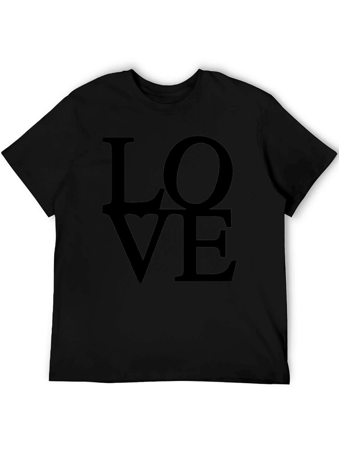 Love Graphic Print Tee - Stylish Black T-Shirt