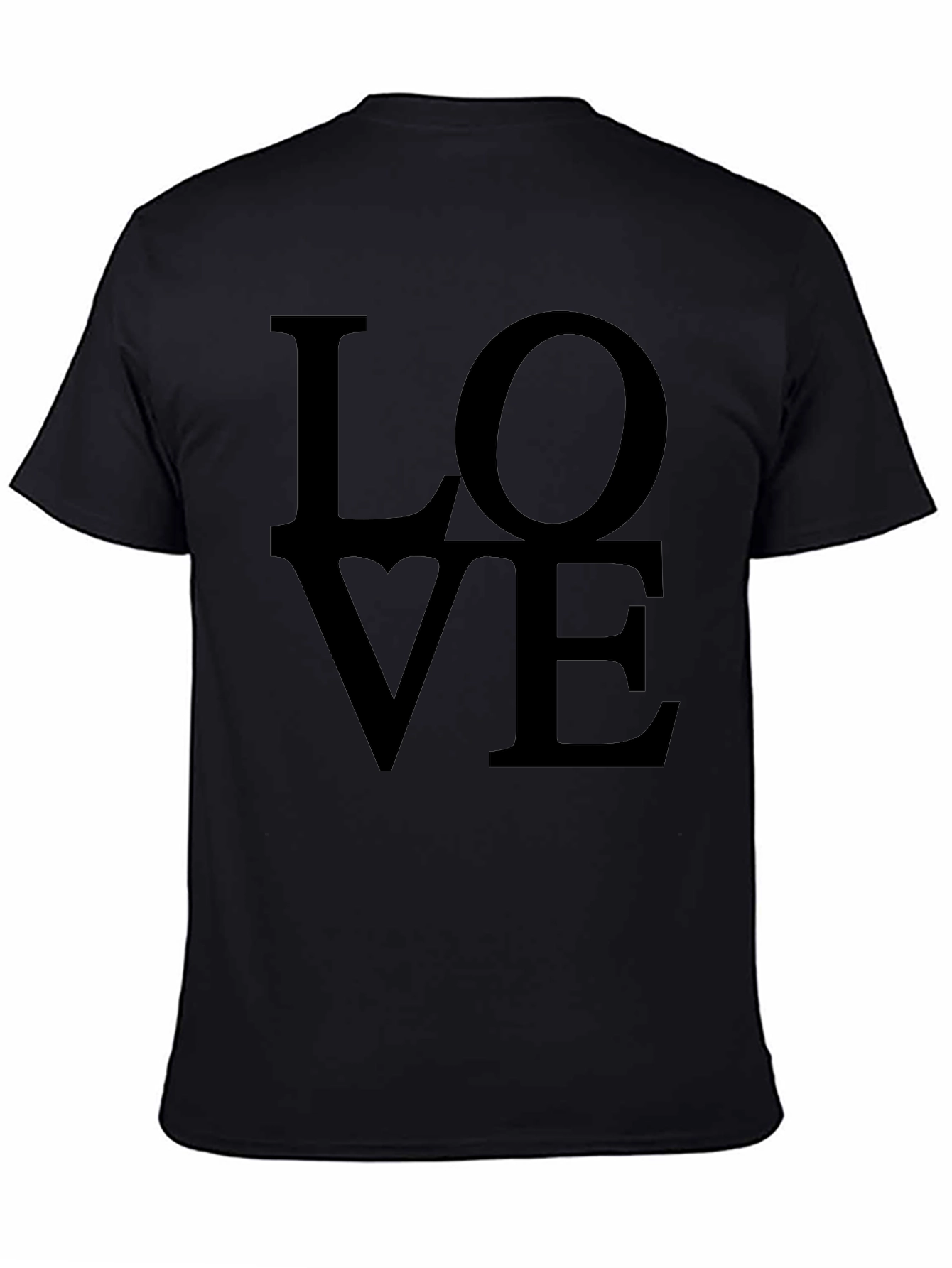 Love Graphic Print Tee - Stylish Black T-Shirt