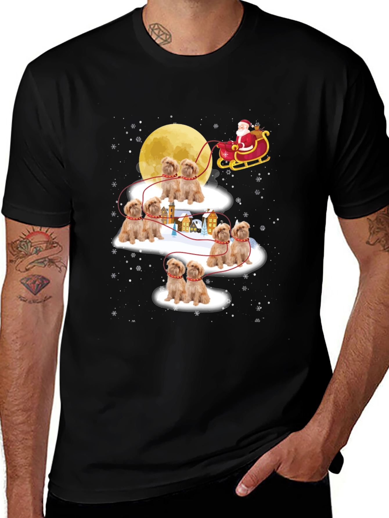Santas Dog Sleigh T-Shirt