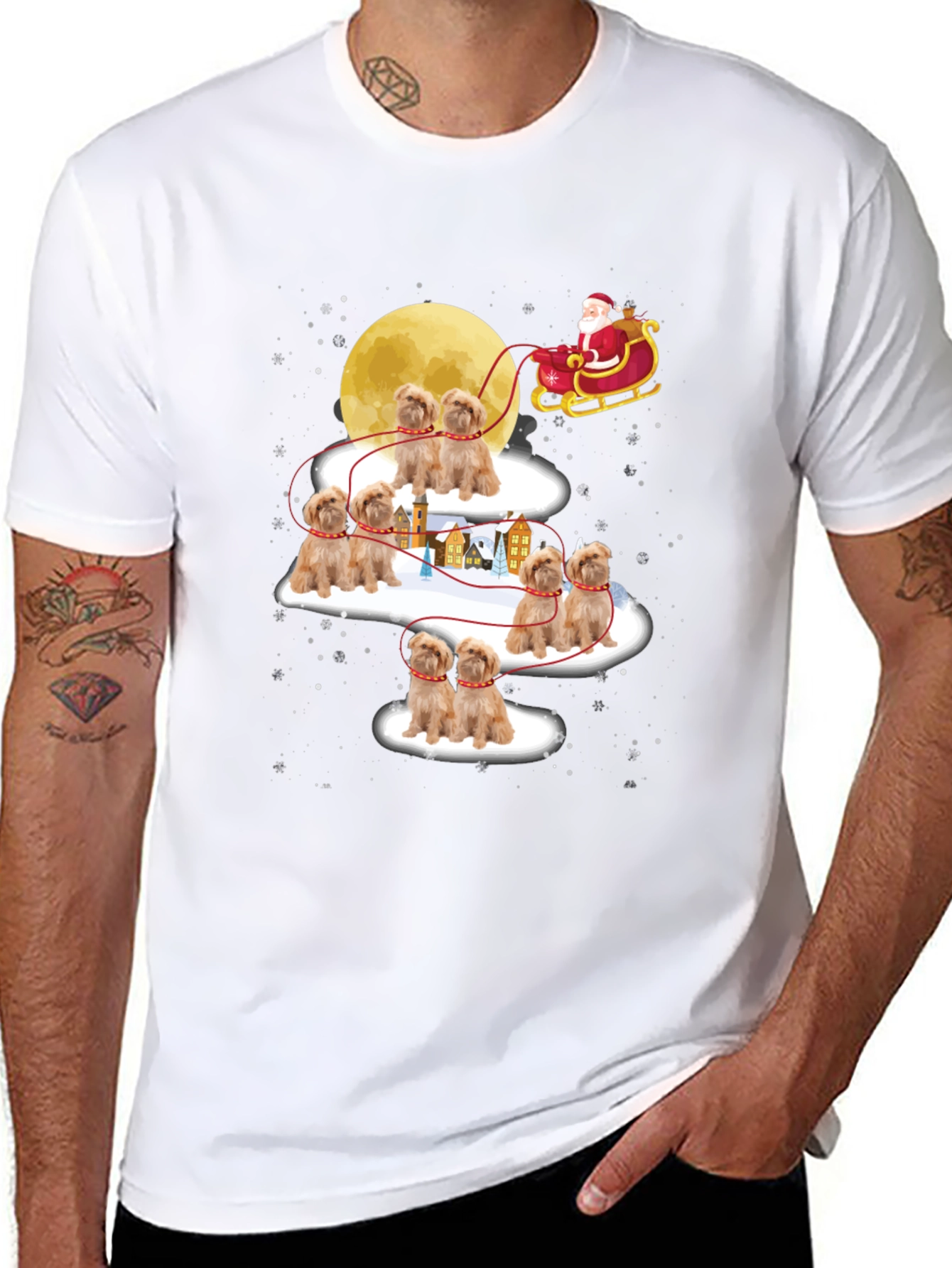 Santas Dog Sleigh T-Shirt