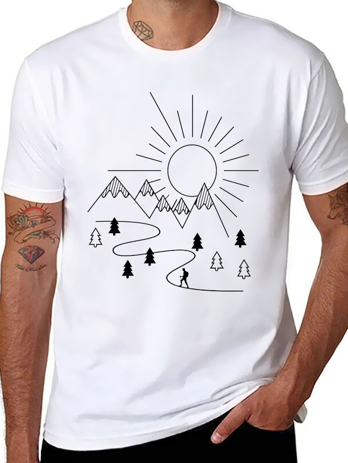 Mountain Adventure Black T-Shirt