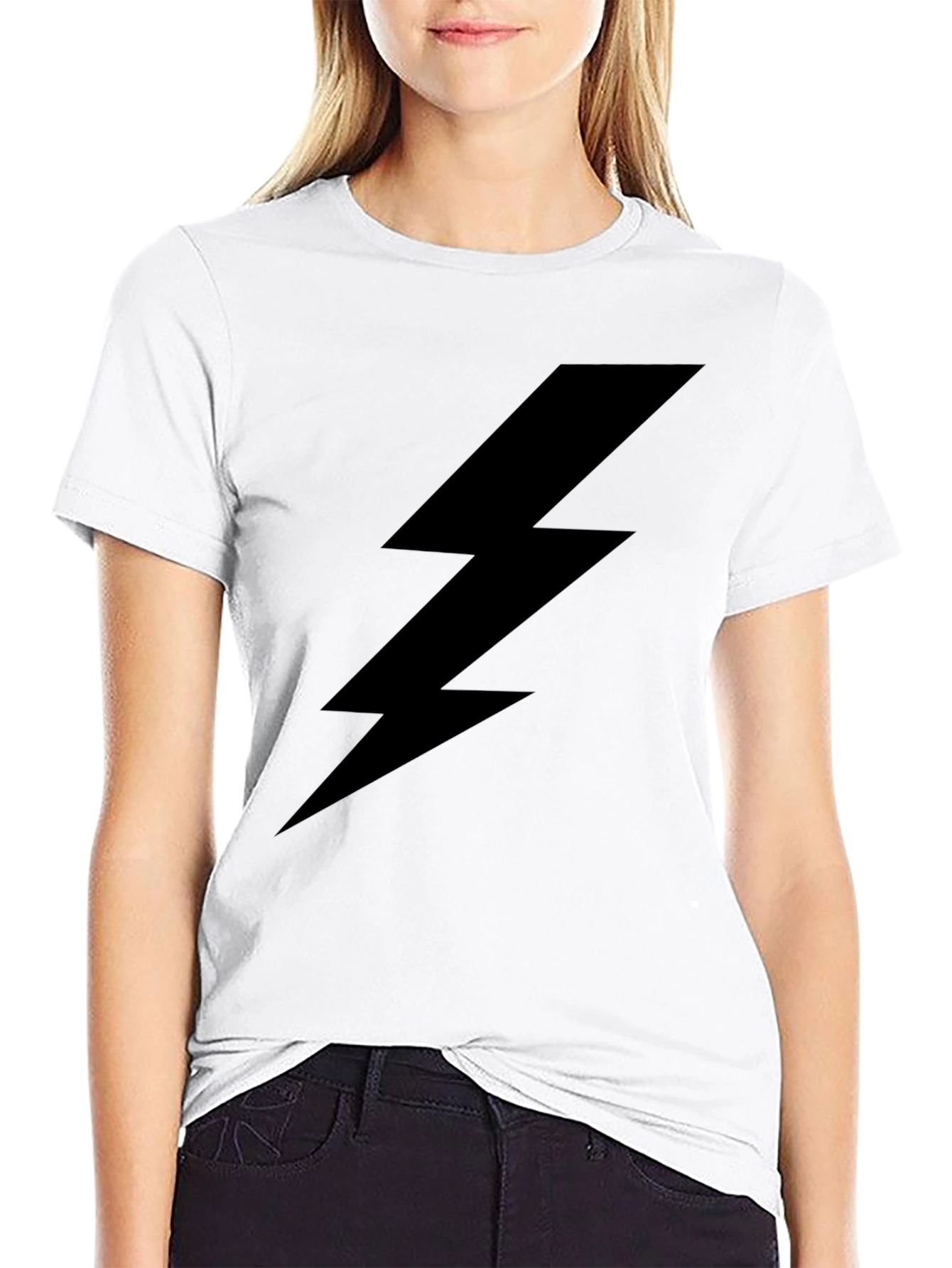 Lightning Bolt Graphic Tee - Black