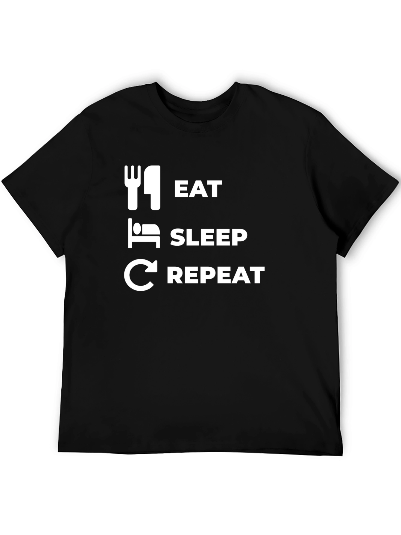 Eat Sleep Repeat Graphic Tee - Casual Comfort