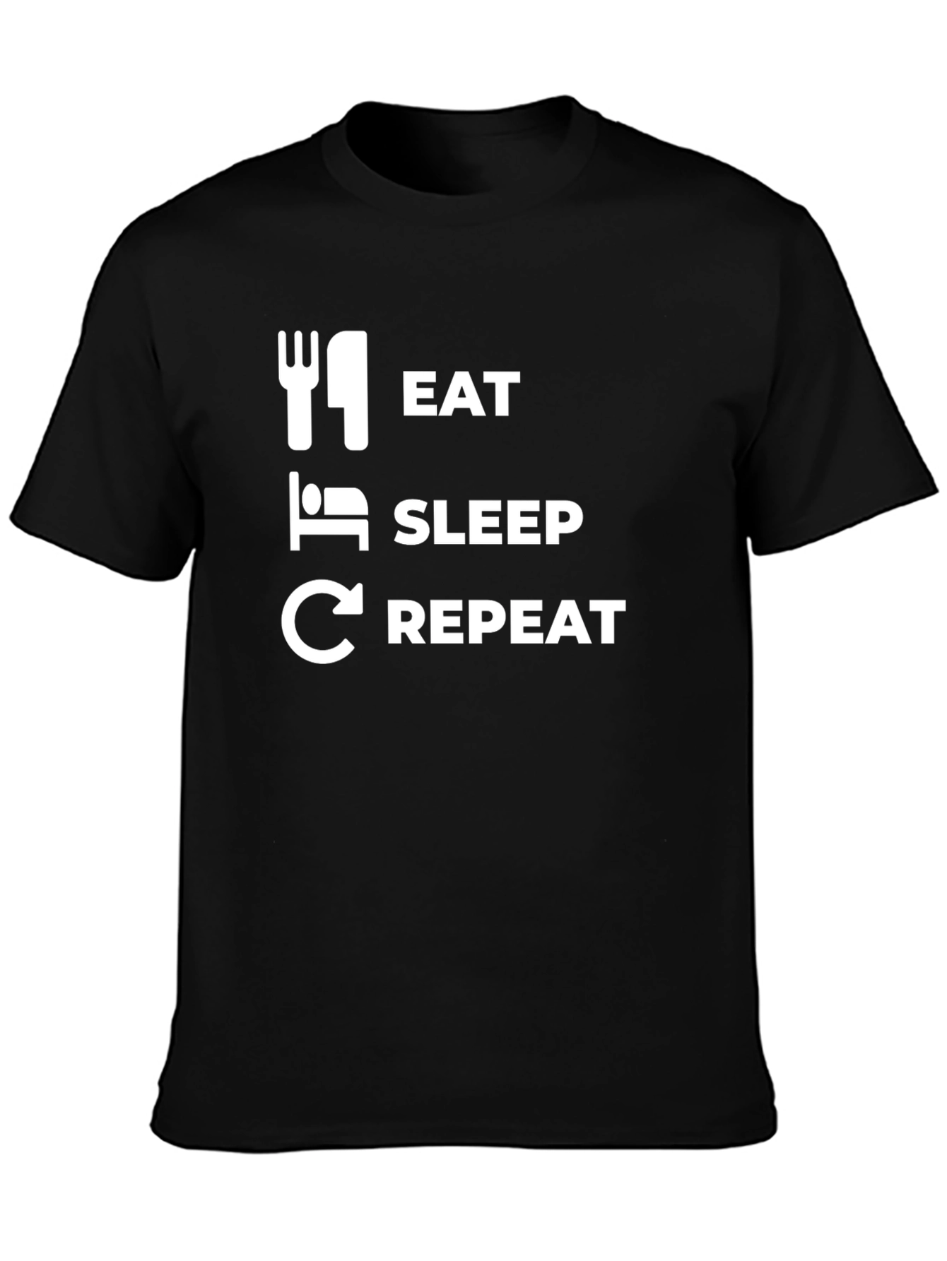 Eat Sleep Repeat Graphic Tee - Casual Comfort