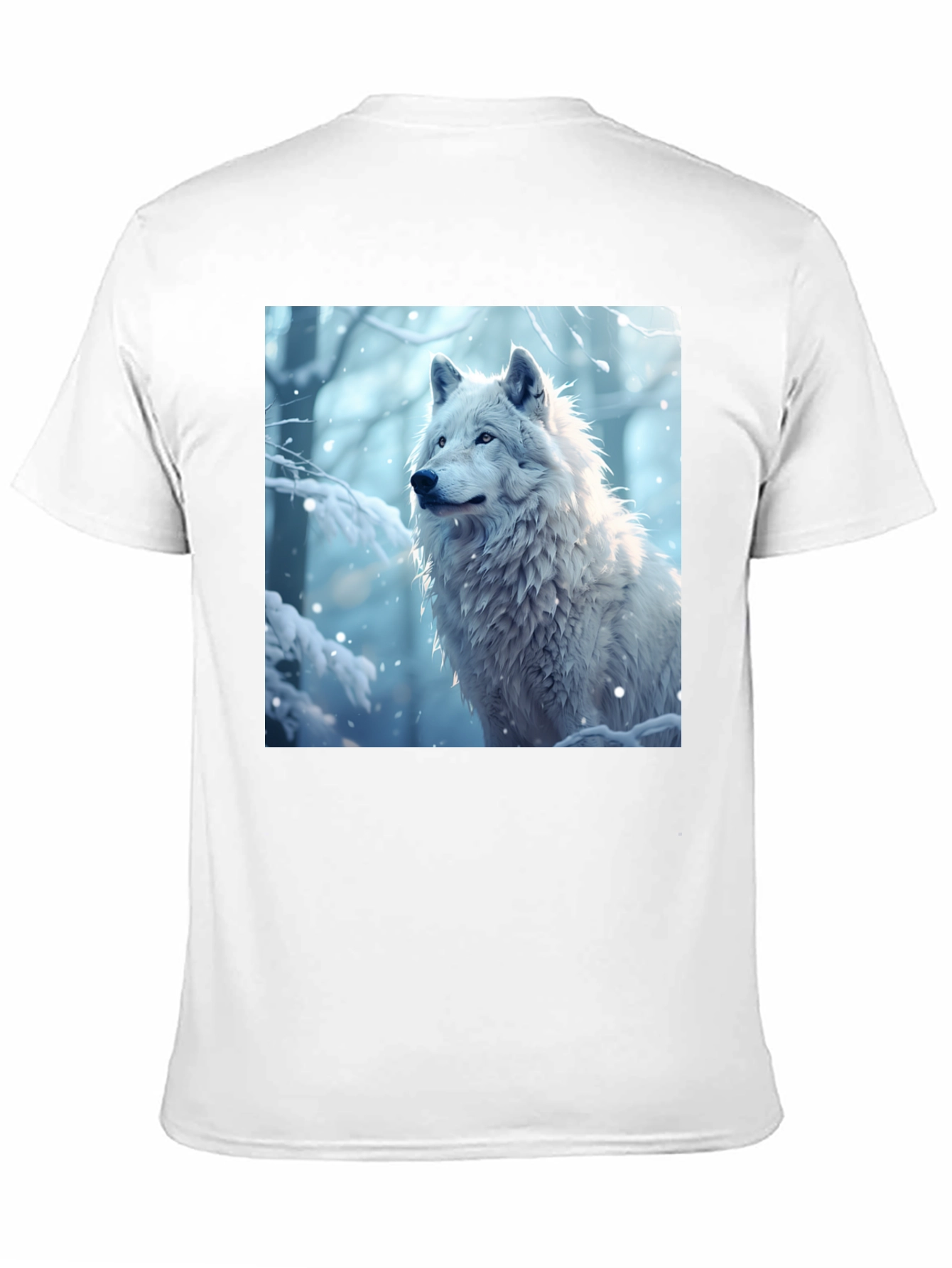Wolf Graphic Tee - Winter Scene Black T-Shirt