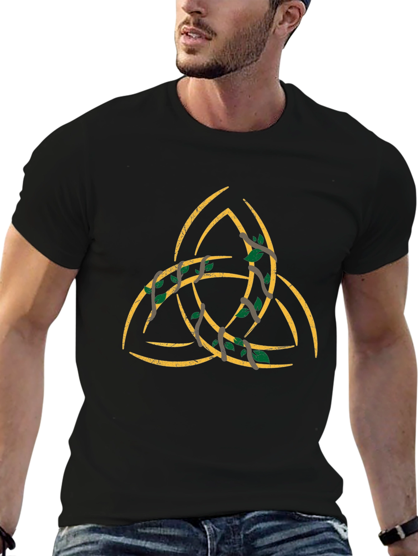 Celtic Knot Tree T-Shirt - Mens Black Graphic Tee