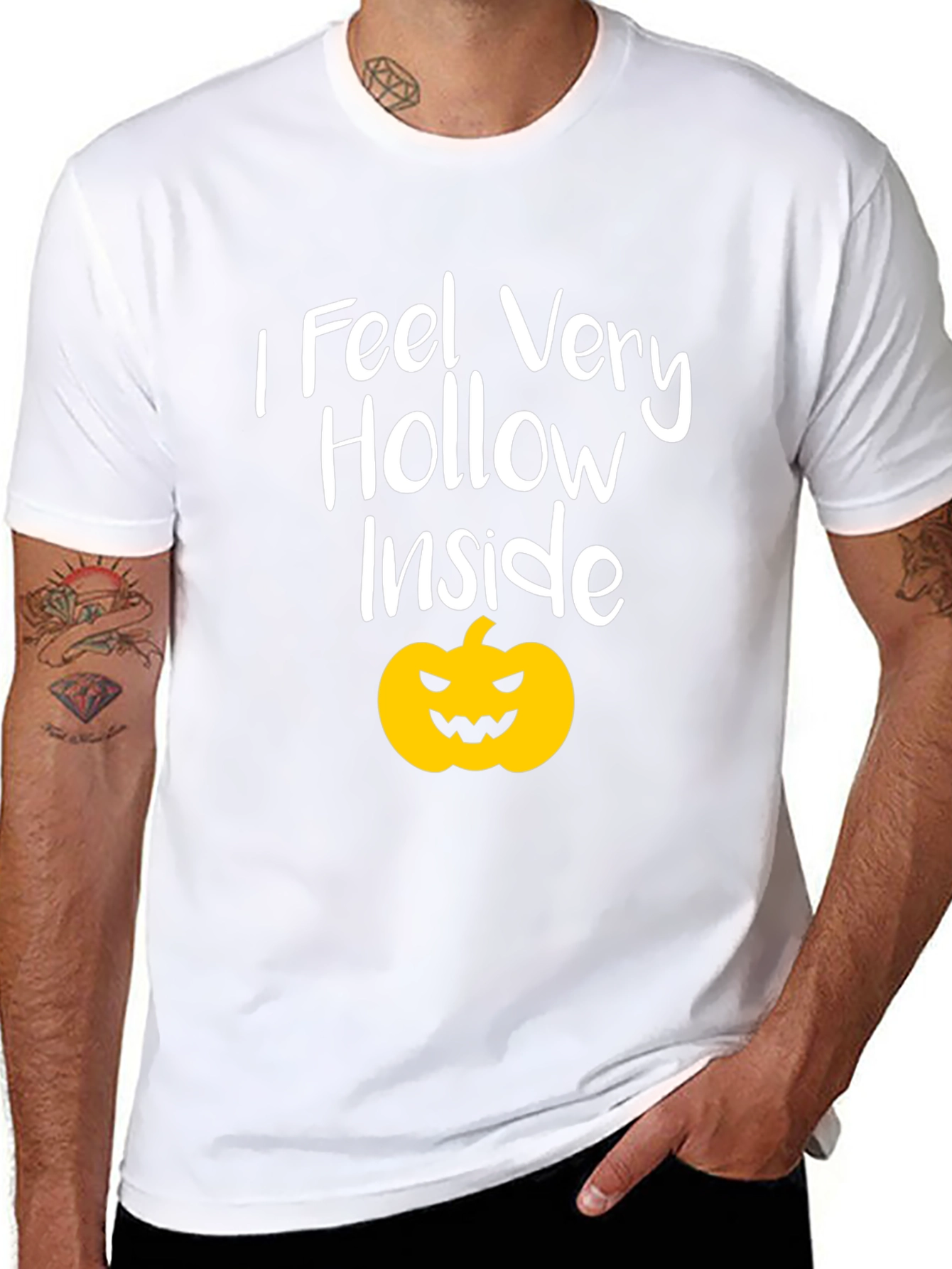 I Feel Hollow Inside Halloween Pumpkin T-Shirt