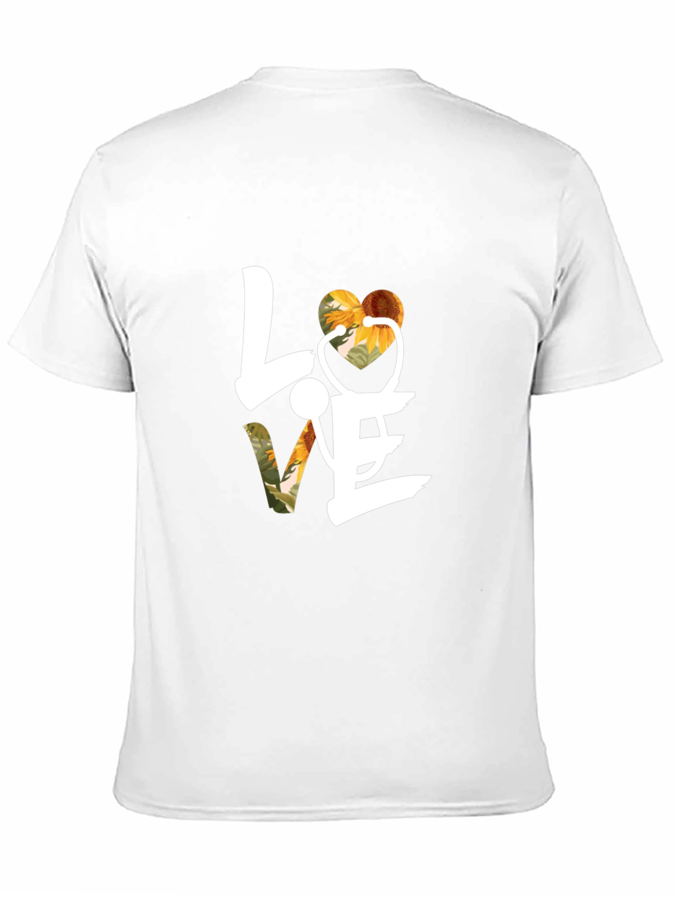 Love Sunflower Stethoscope Graphic T-Shirt