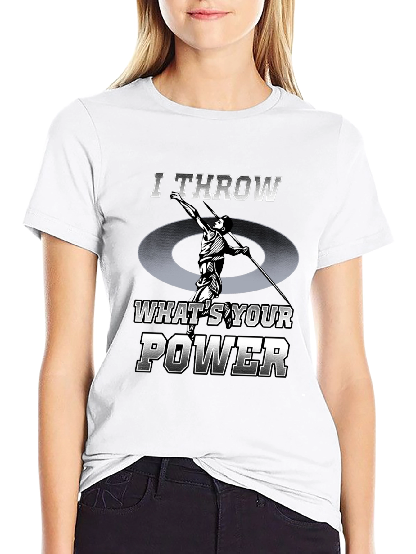 I Throw Whats Your Power T-Shirt - Athletic Tee