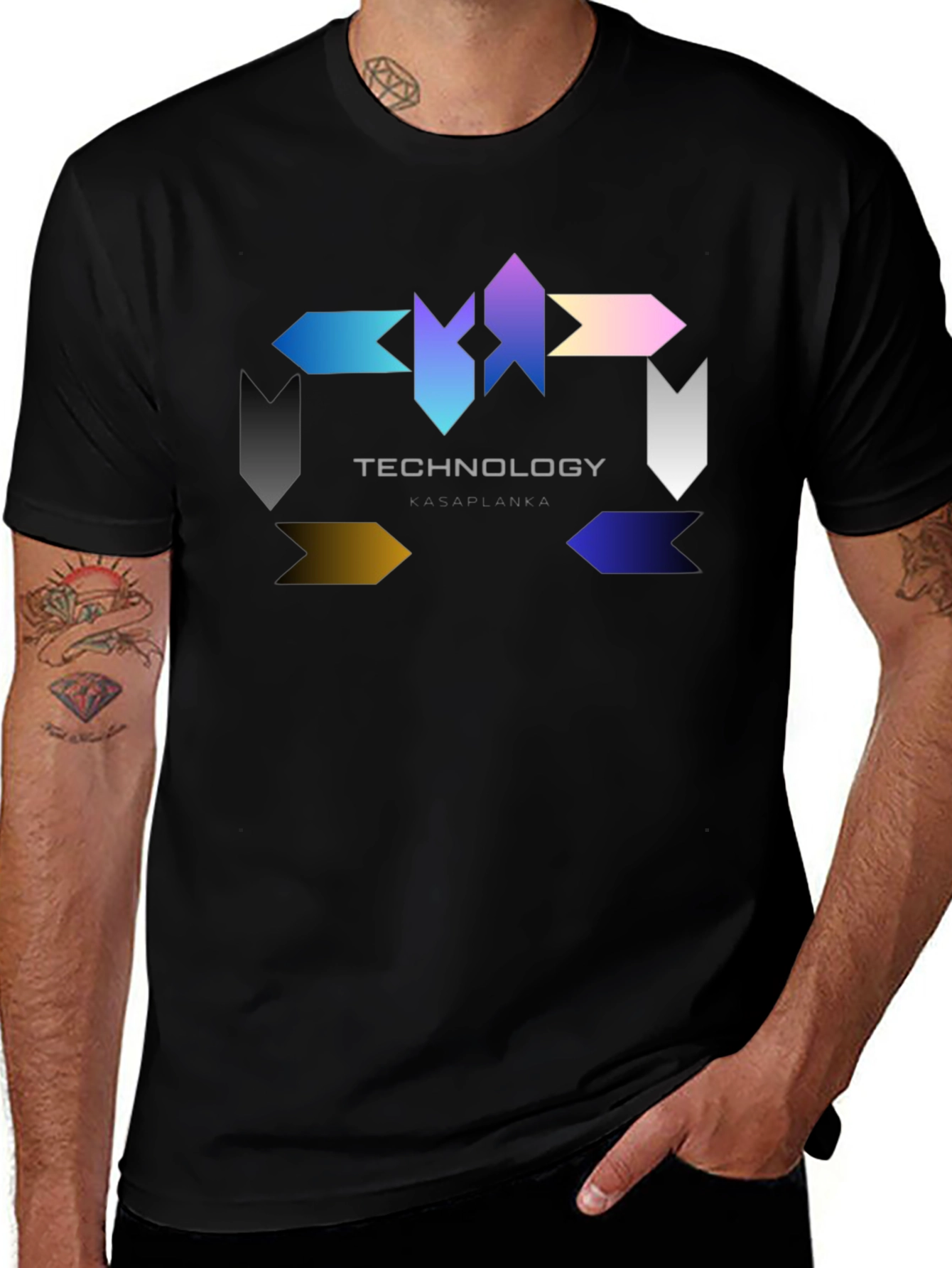 Technology Graphic Black T-Shirt