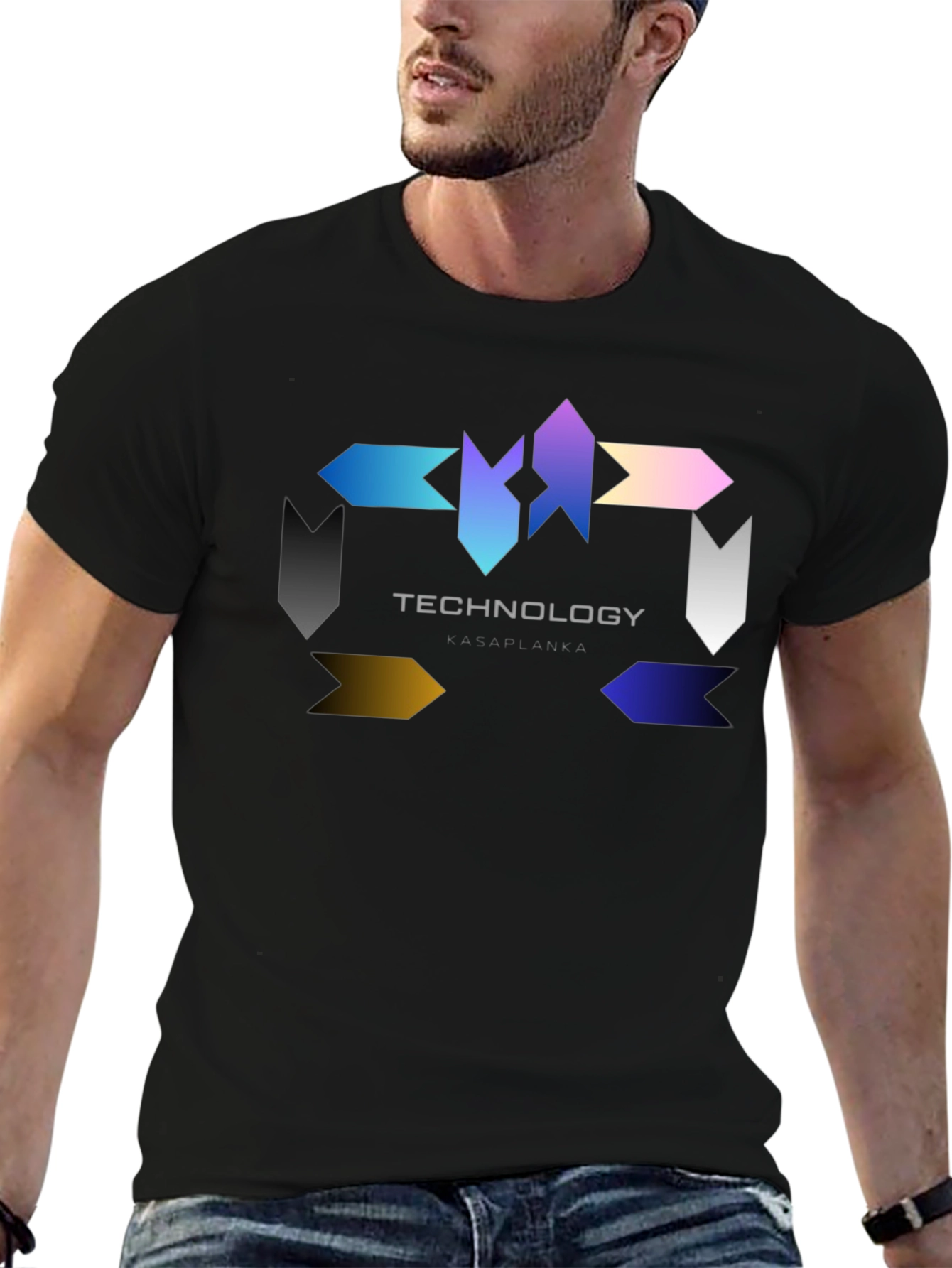 Technology Graphic Black T-Shirt