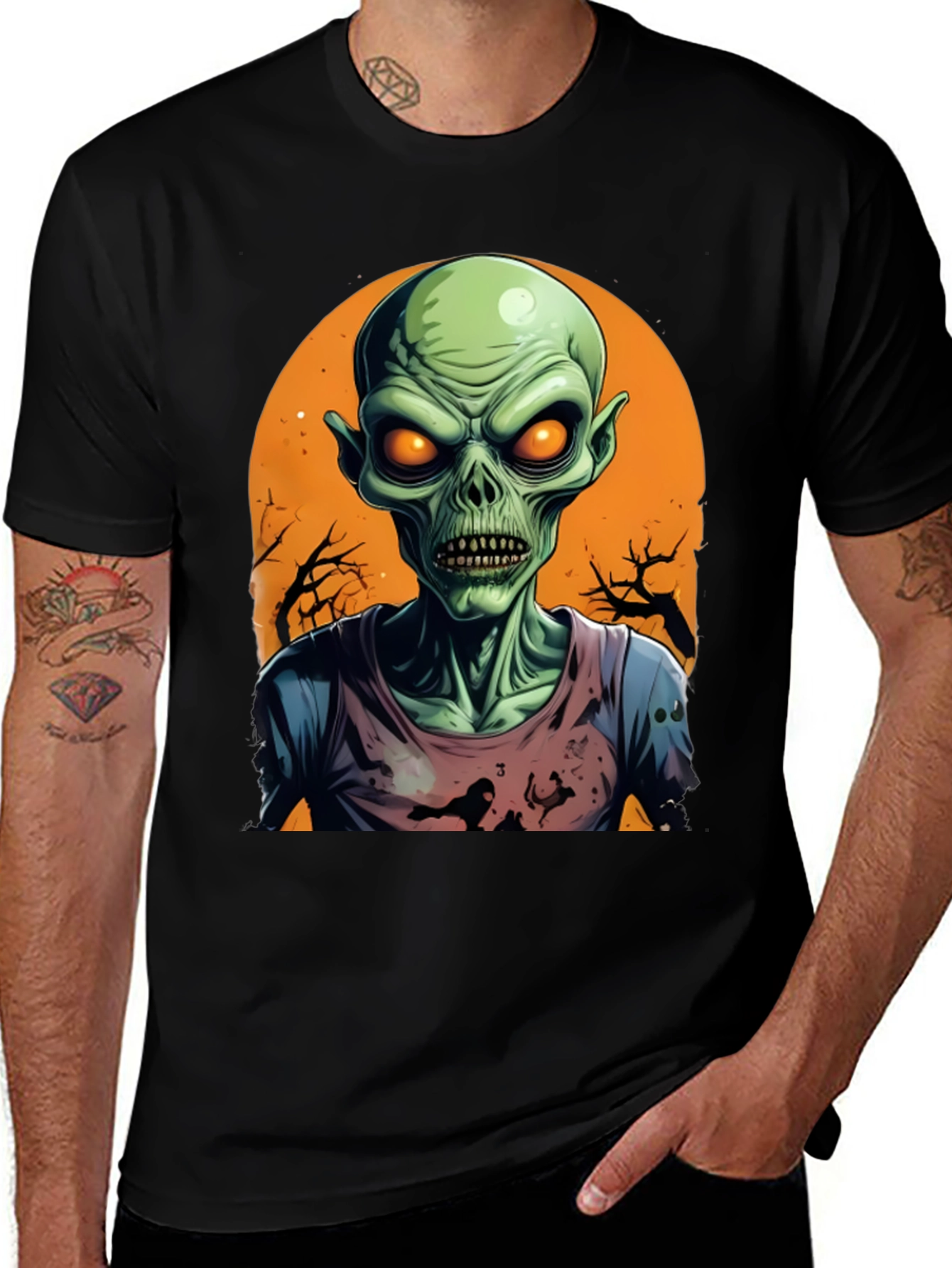 Zombie Halloween Graphic Tee