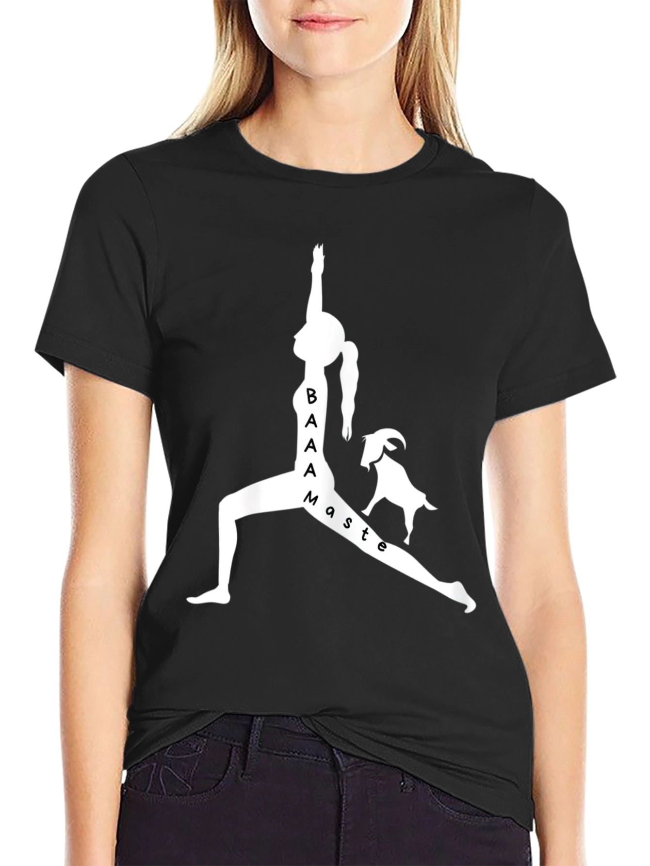 Yoga Goat BAaAmaste Black Graphic Tee