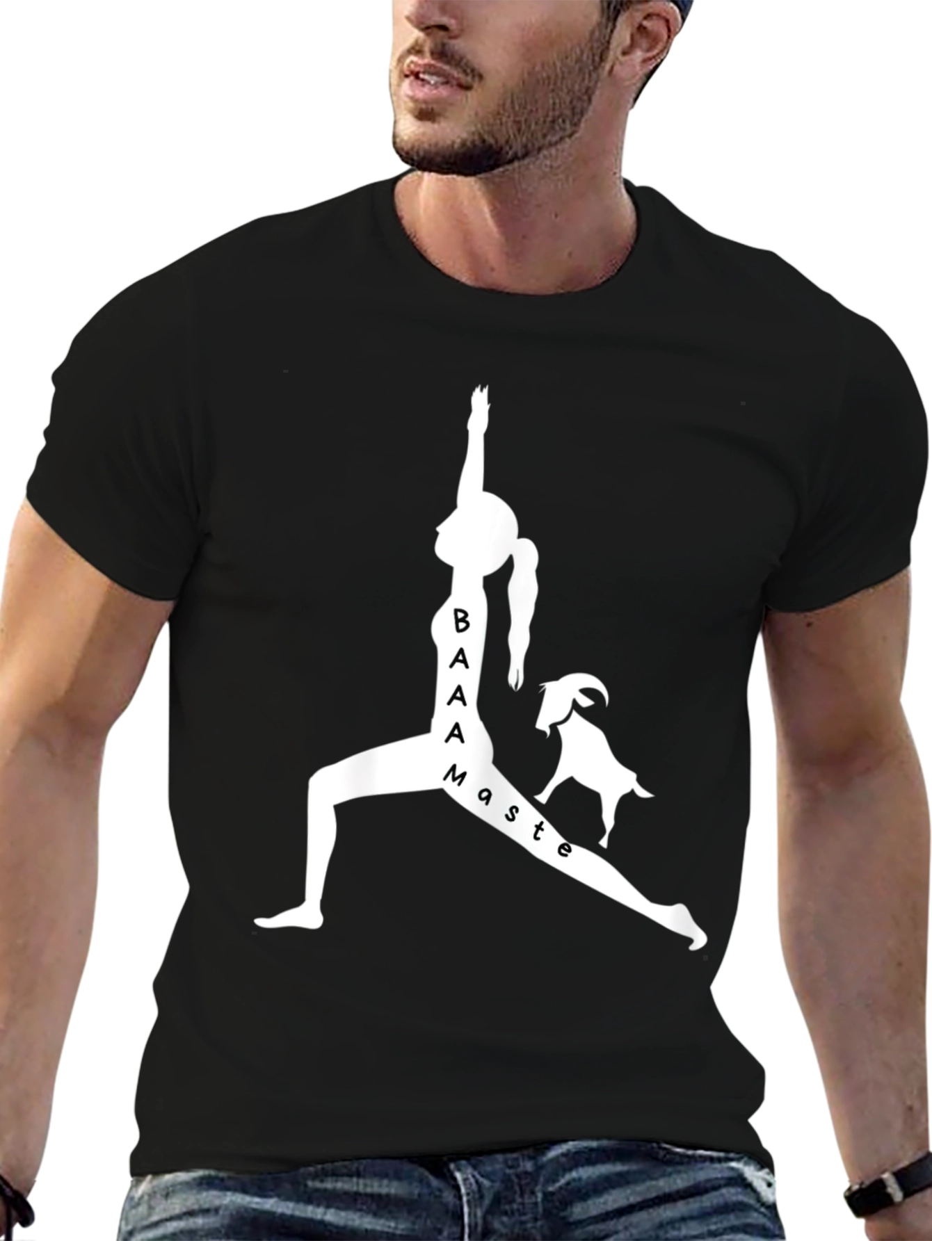 Yoga Goat BAaAmaste Black Graphic Tee