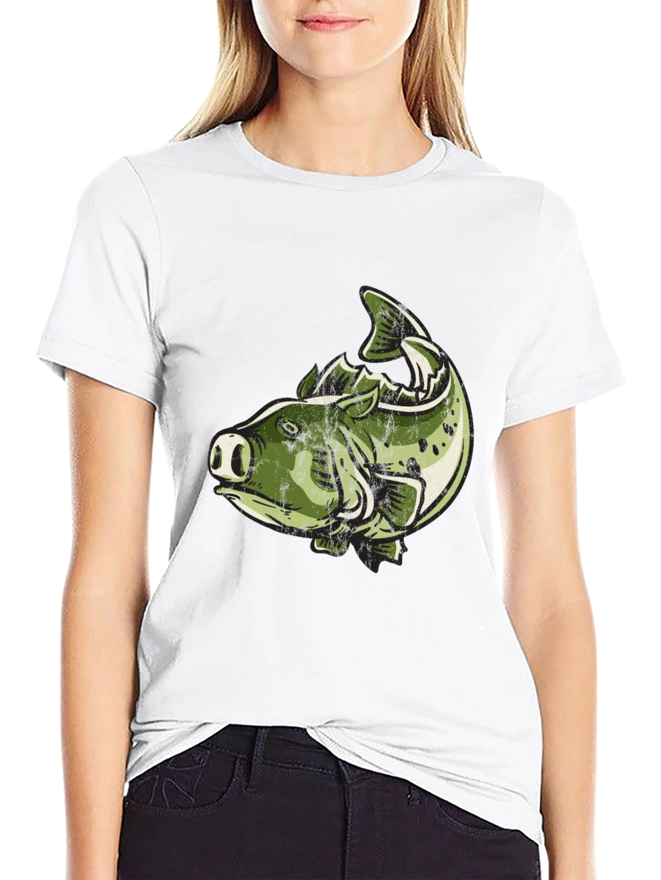 Pig Fish Graphic Tee - Unique Design