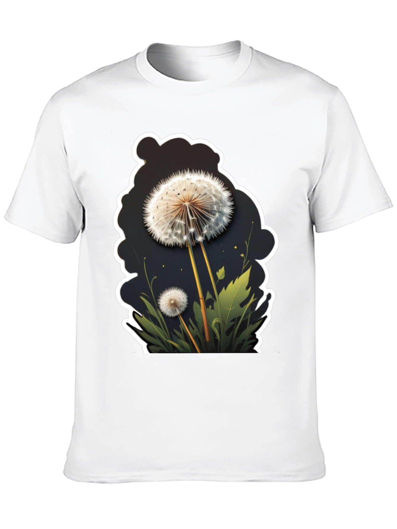Dandelion Graphic Black T-Shirt
