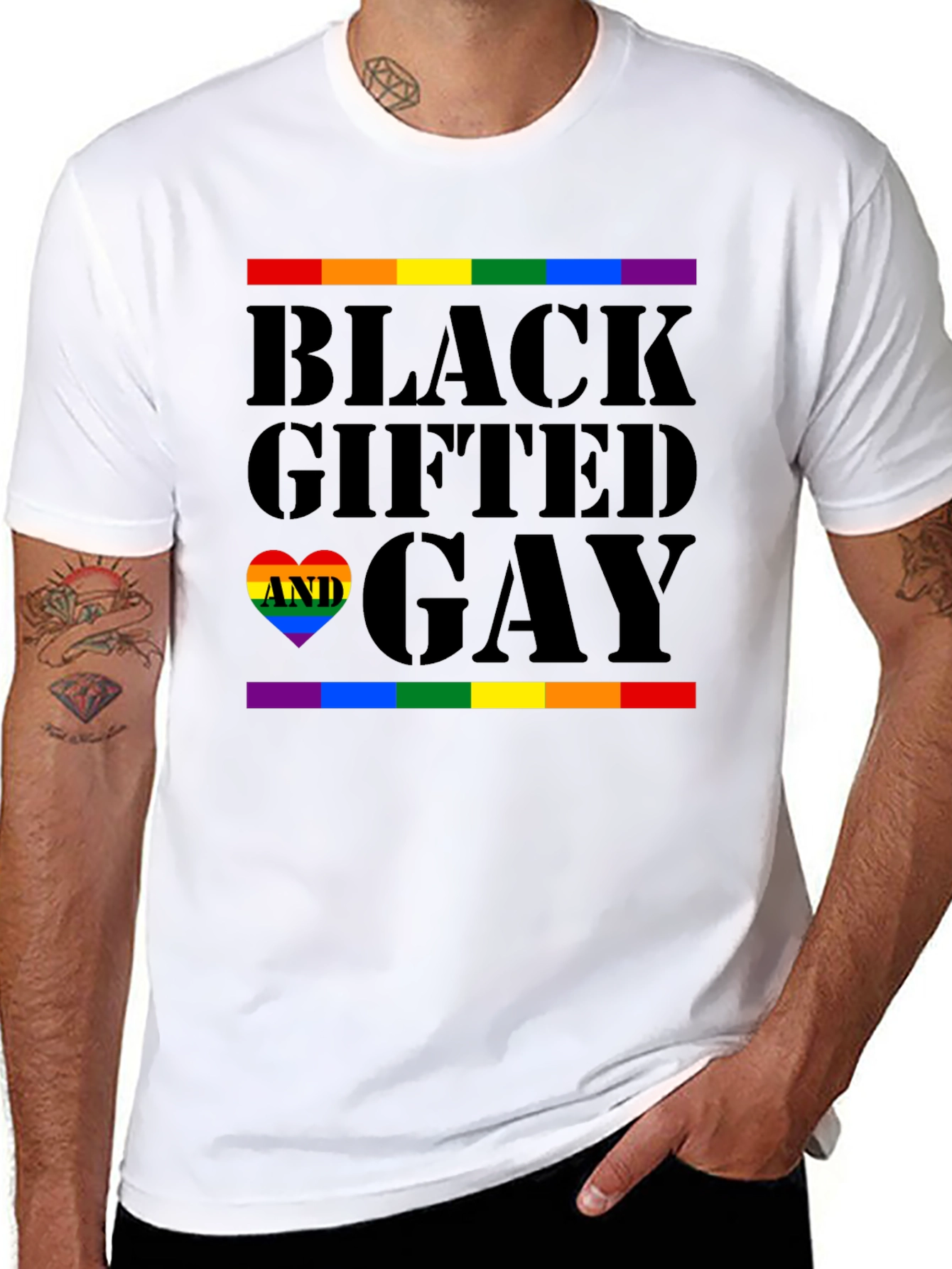 Black Gifted and Gay Pride T-Shirt