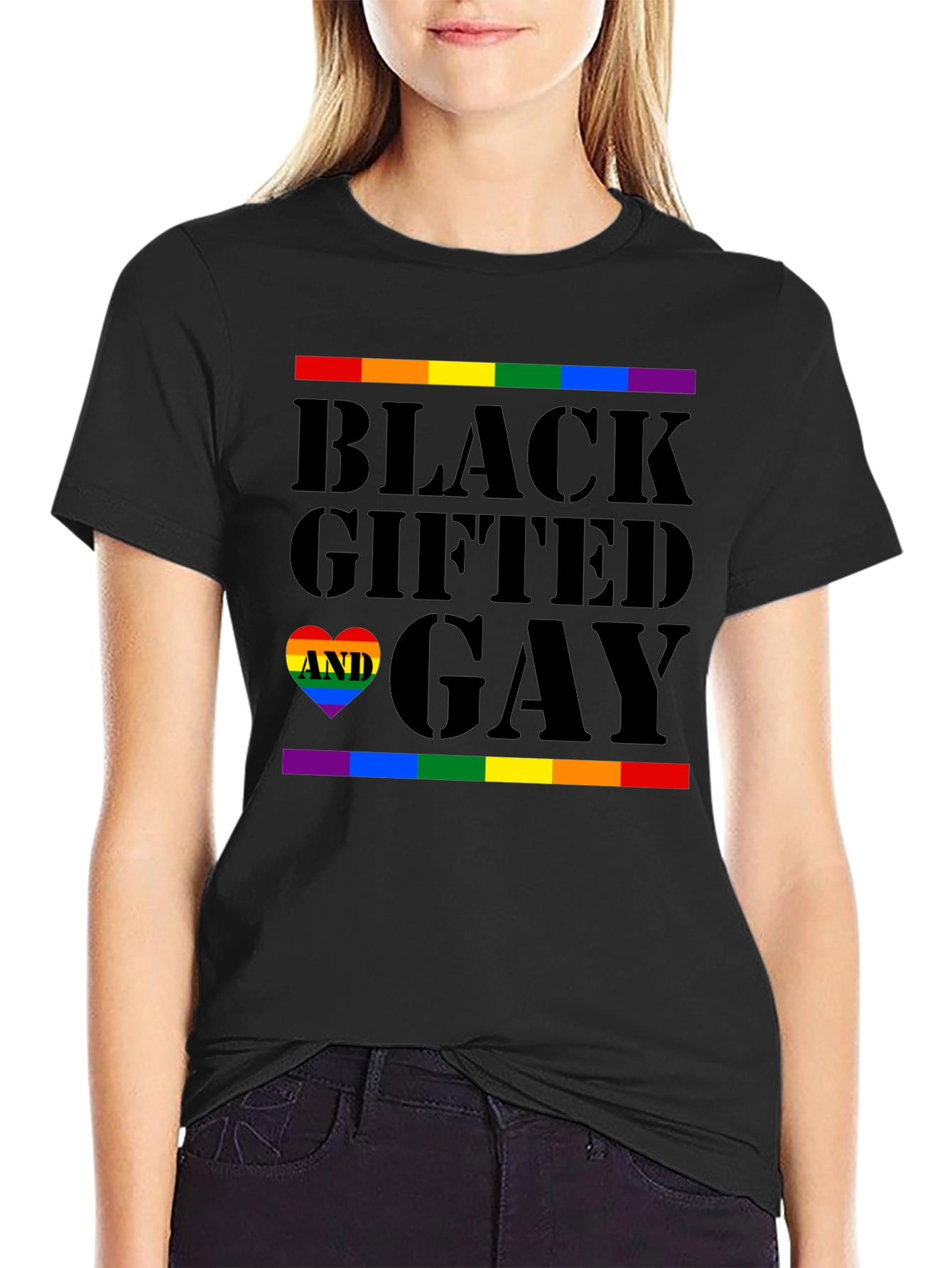 Black Gifted and Gay Pride T-Shirt