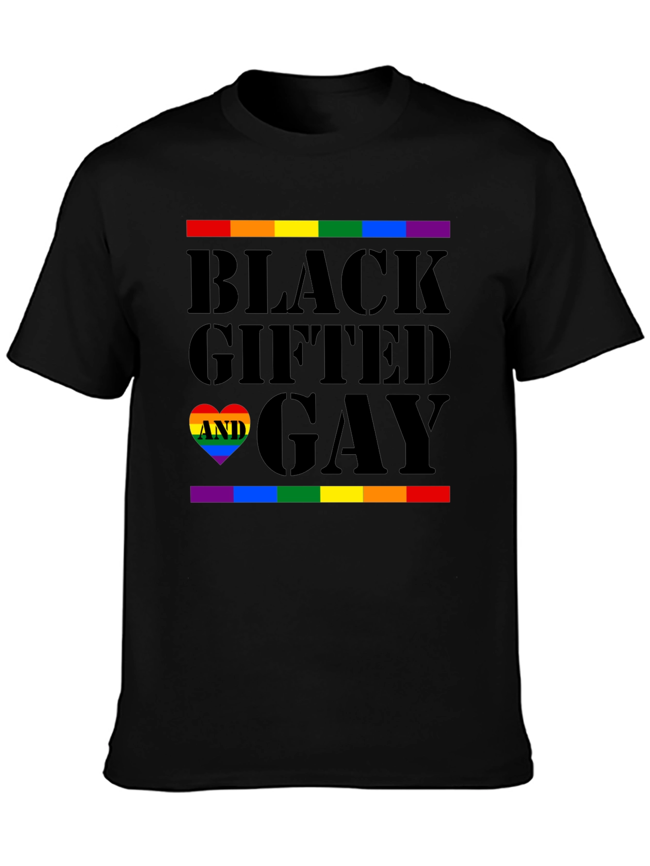 Black Gifted and Gay Pride T-Shirt