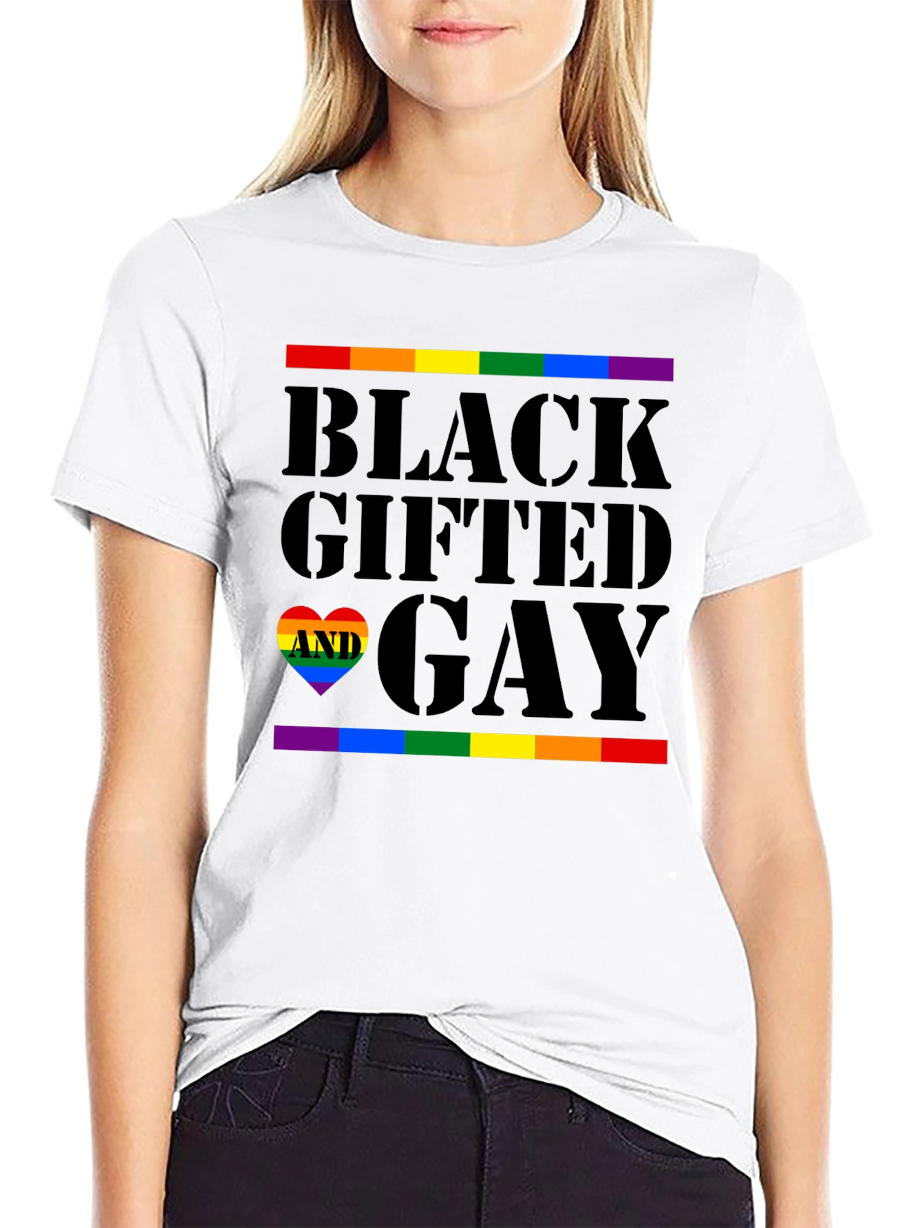 Black Gifted and Gay Pride T-Shirt