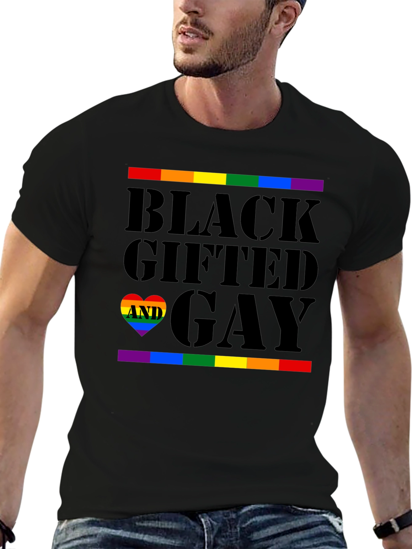 Black Gifted and Gay Pride T-Shirt