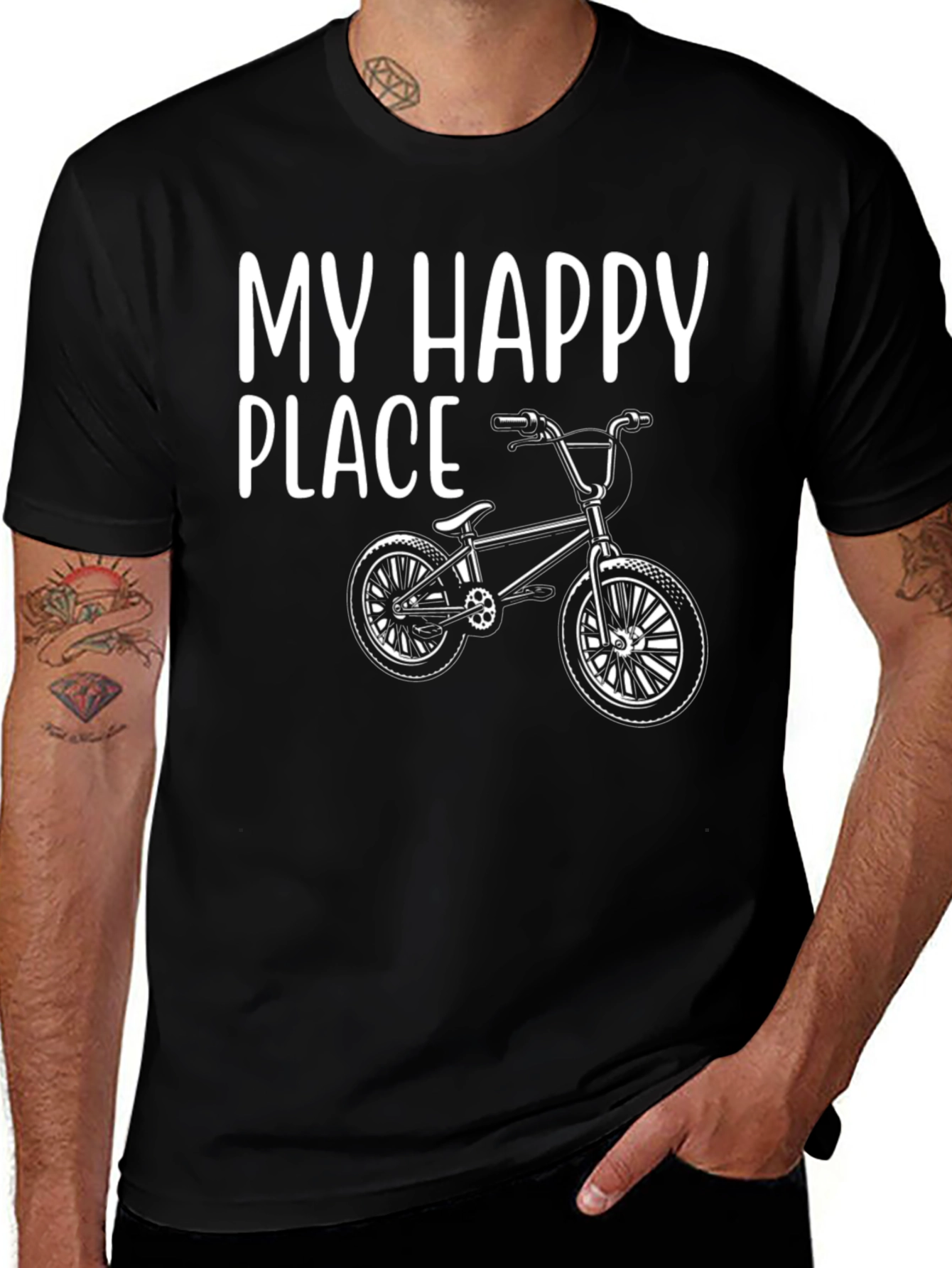 My Happy Place BMX Bike T-Shirt - Black