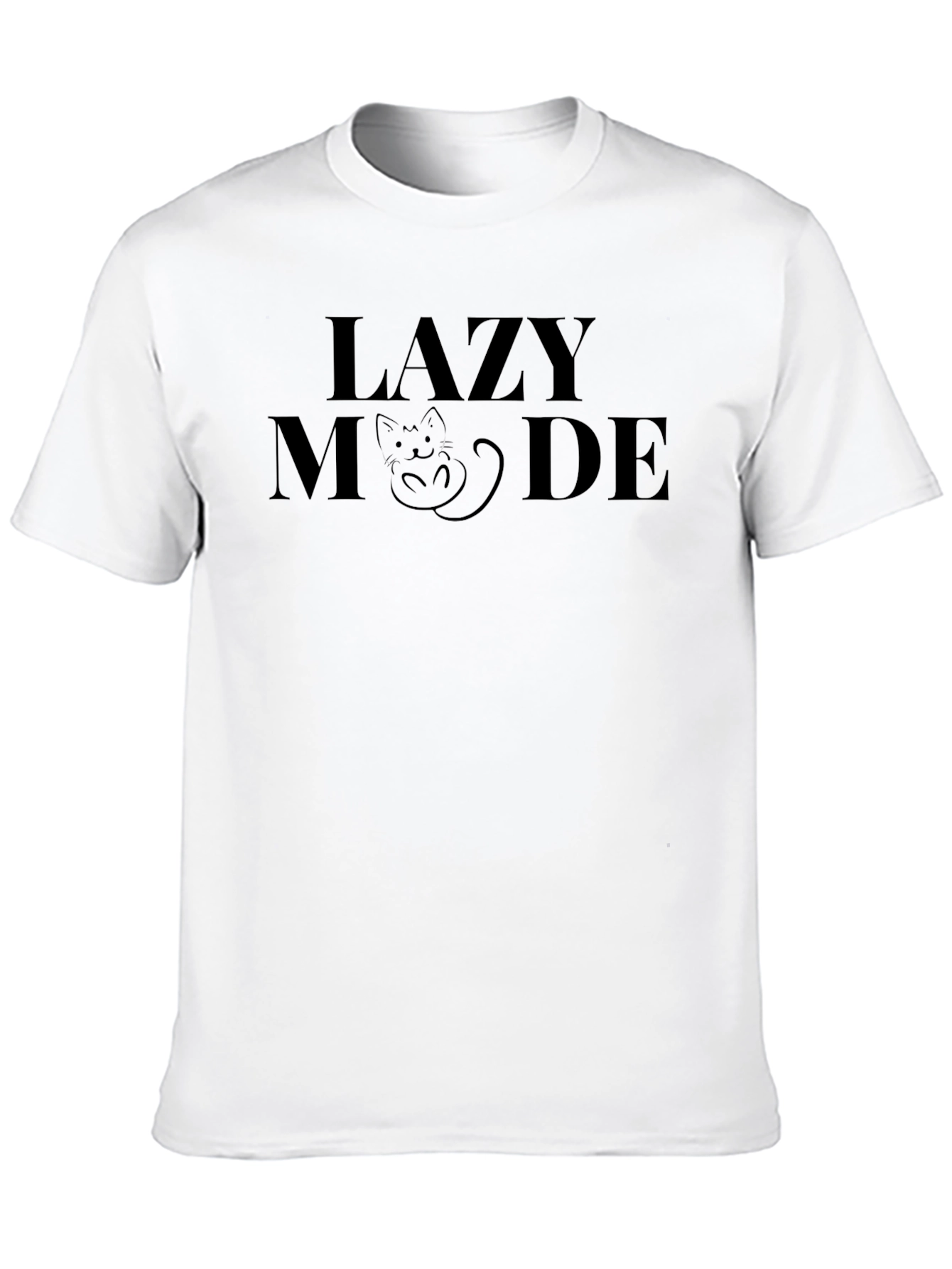 Lazy Mode Cat Graphic Tee