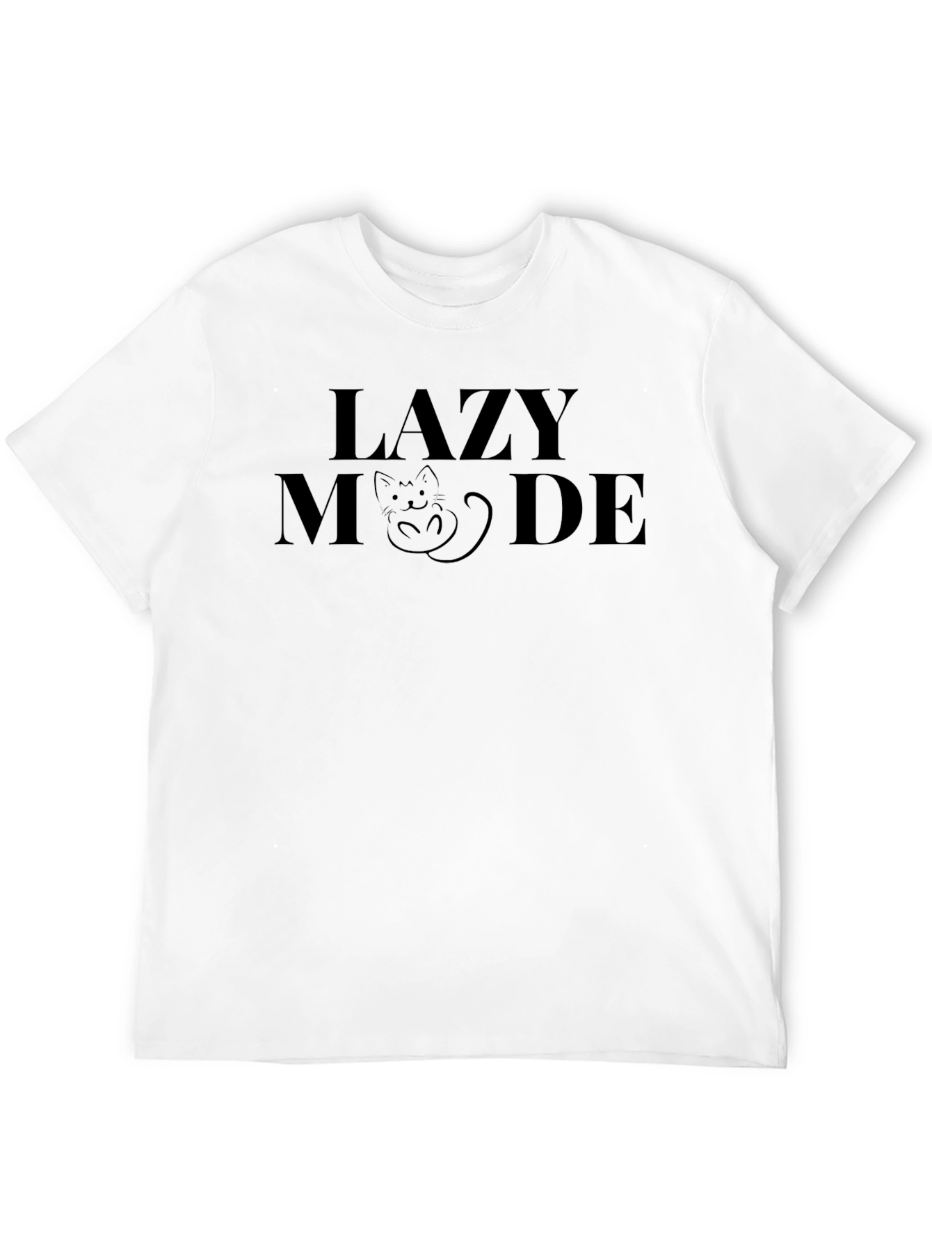 Lazy Mode Cat Graphic Tee