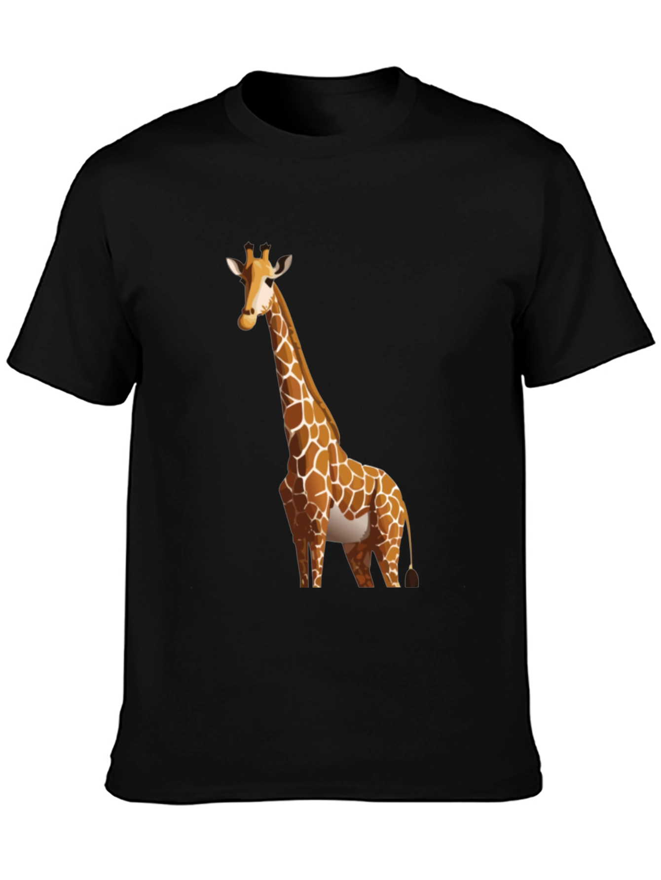 Giraffe Graphic Black T-Shirt