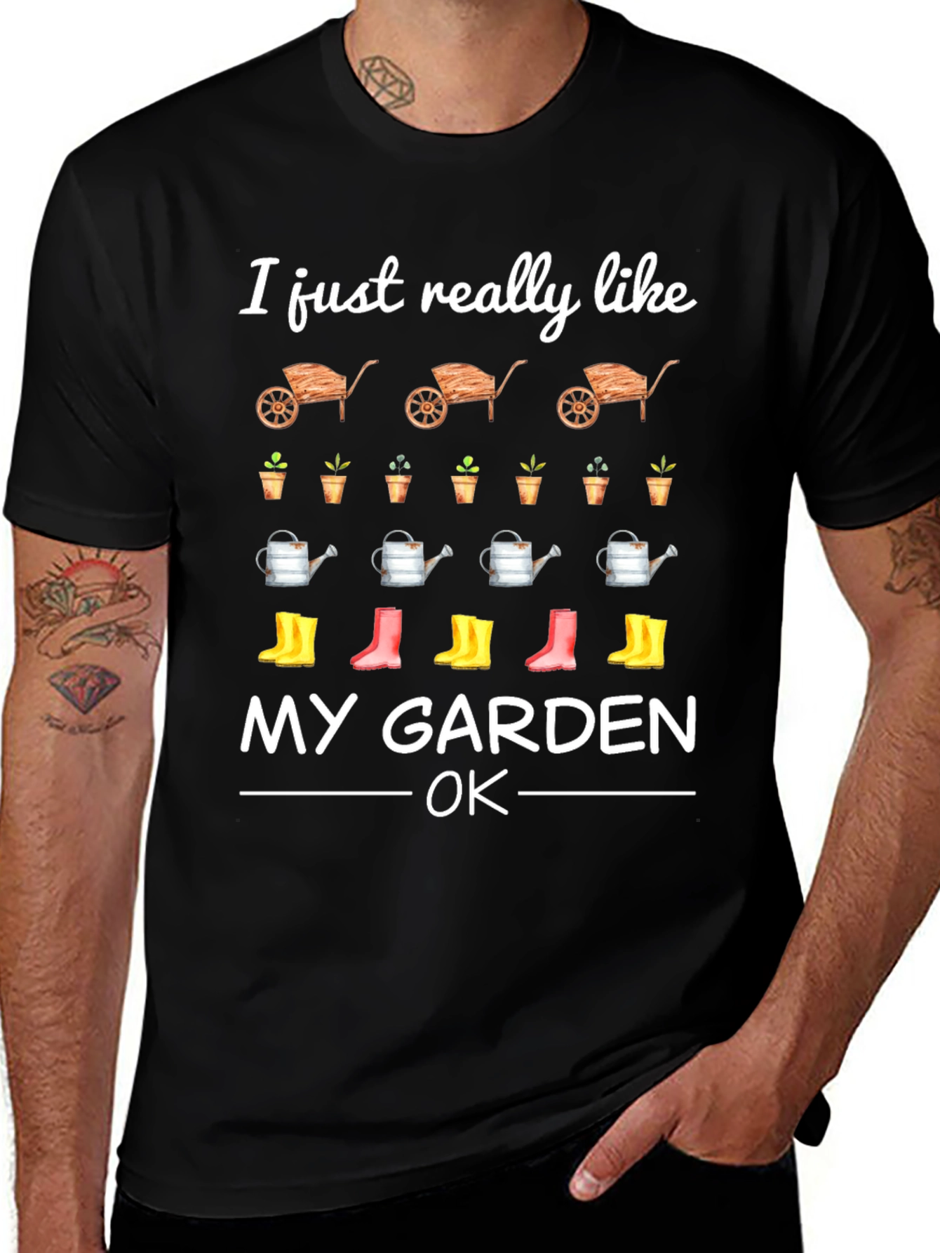 I Like My Garden T-Shirt Gardening Tee