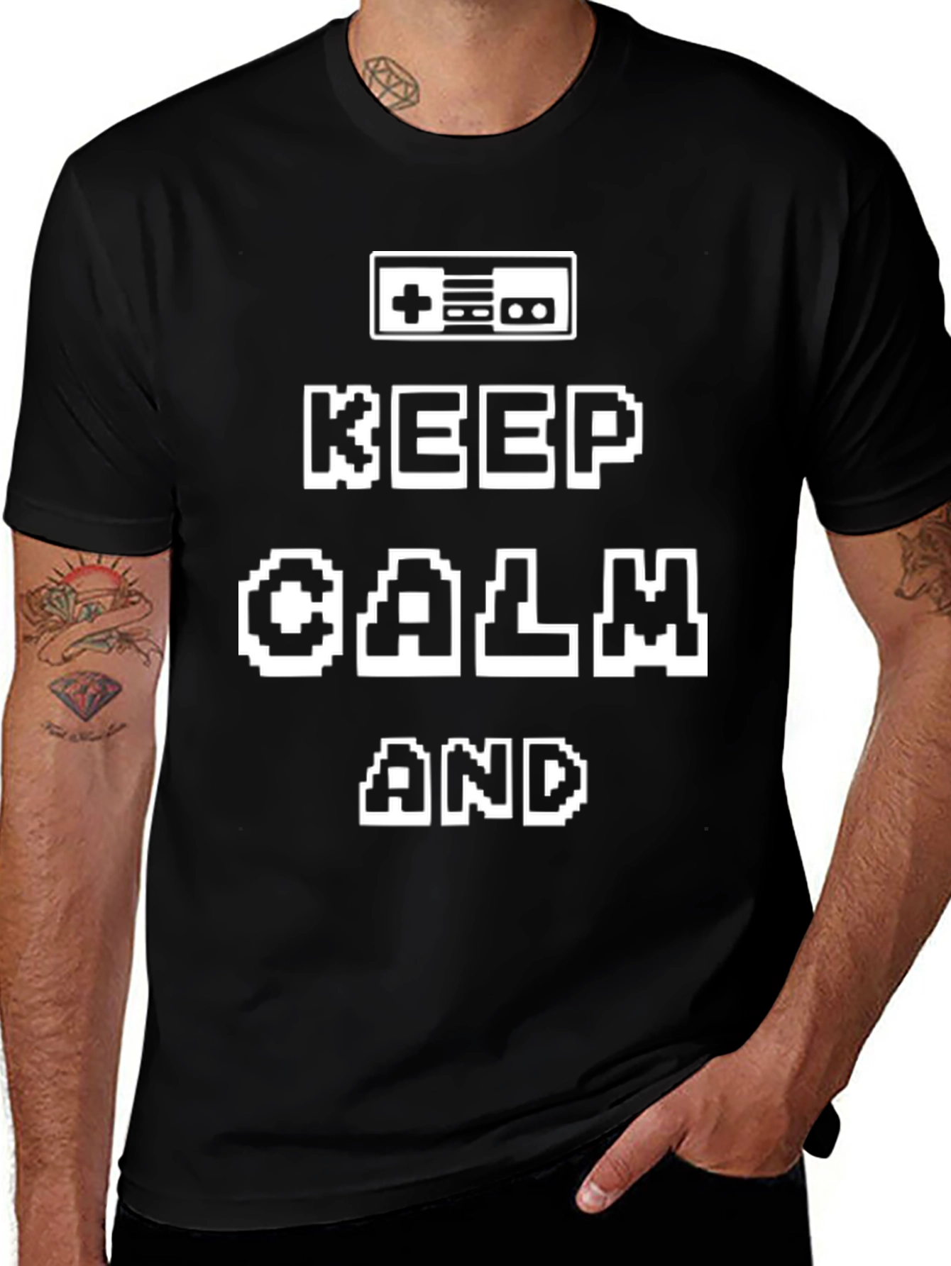 Keep Calm Gamer Black T-Shirt