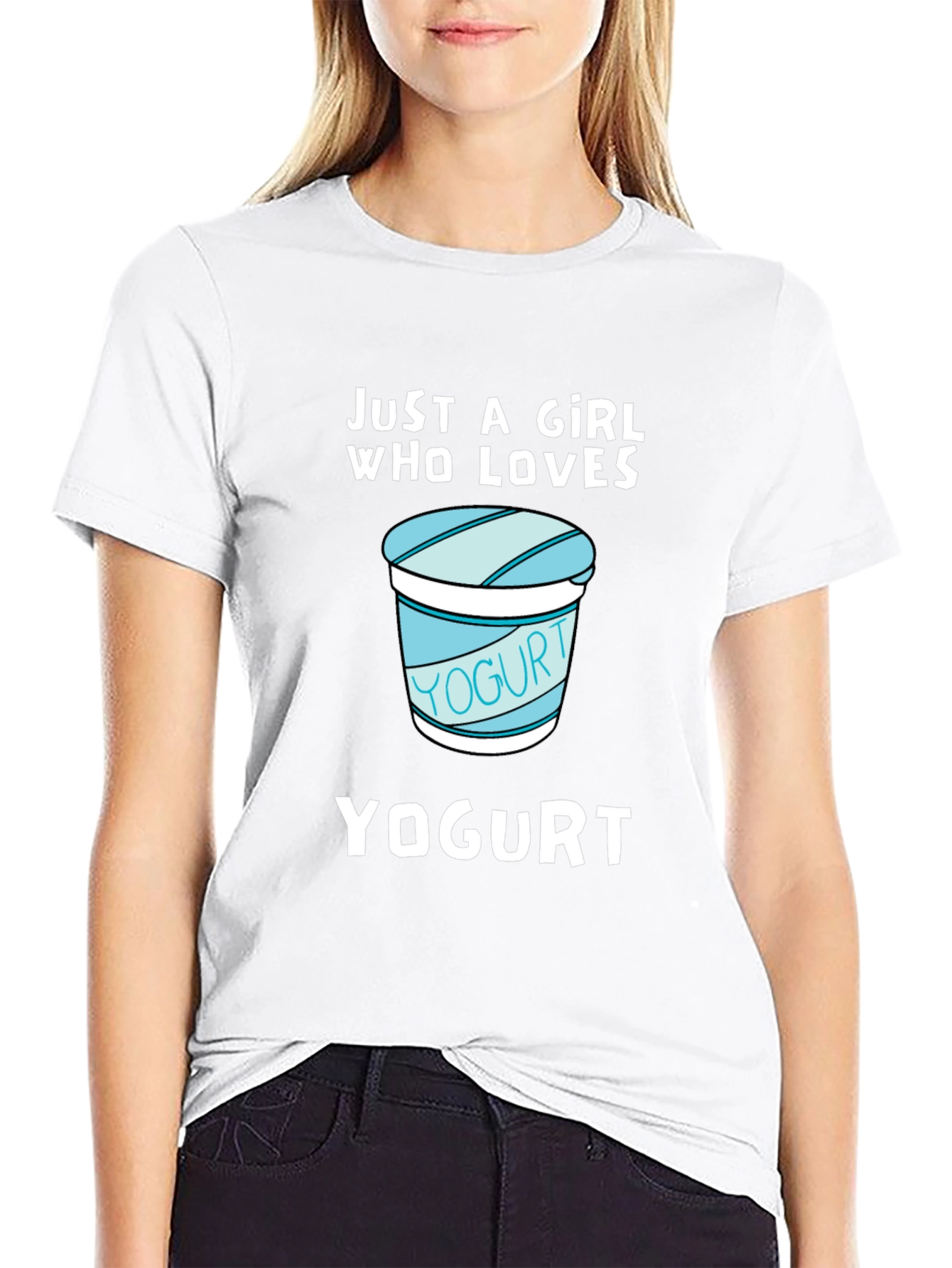 Just A Girl Who Loves Yogurt Graphic Tee