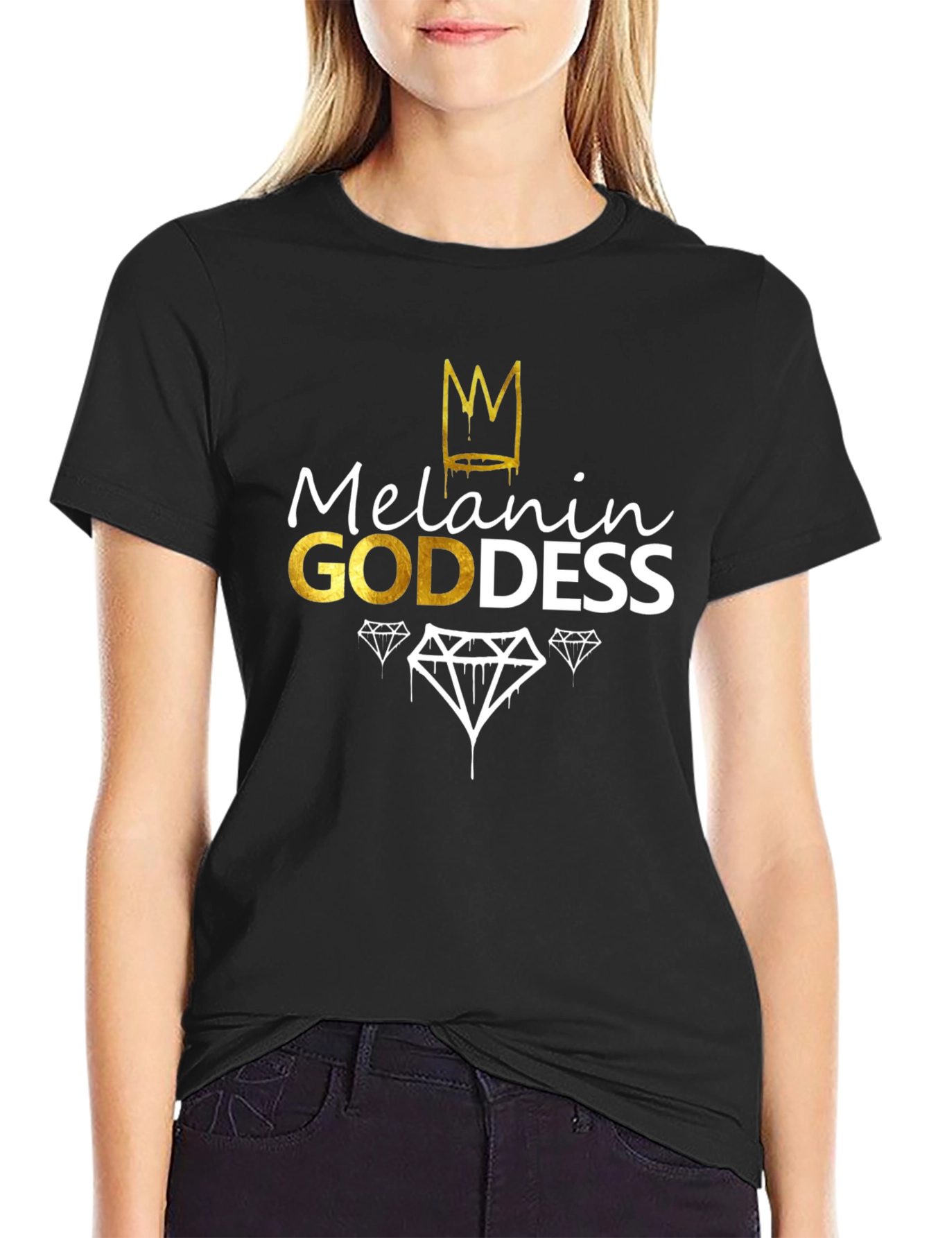 Melanin Goddess Black Graphic Tee