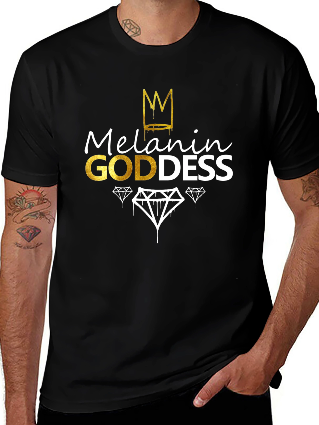 Melanin Goddess Black Graphic Tee