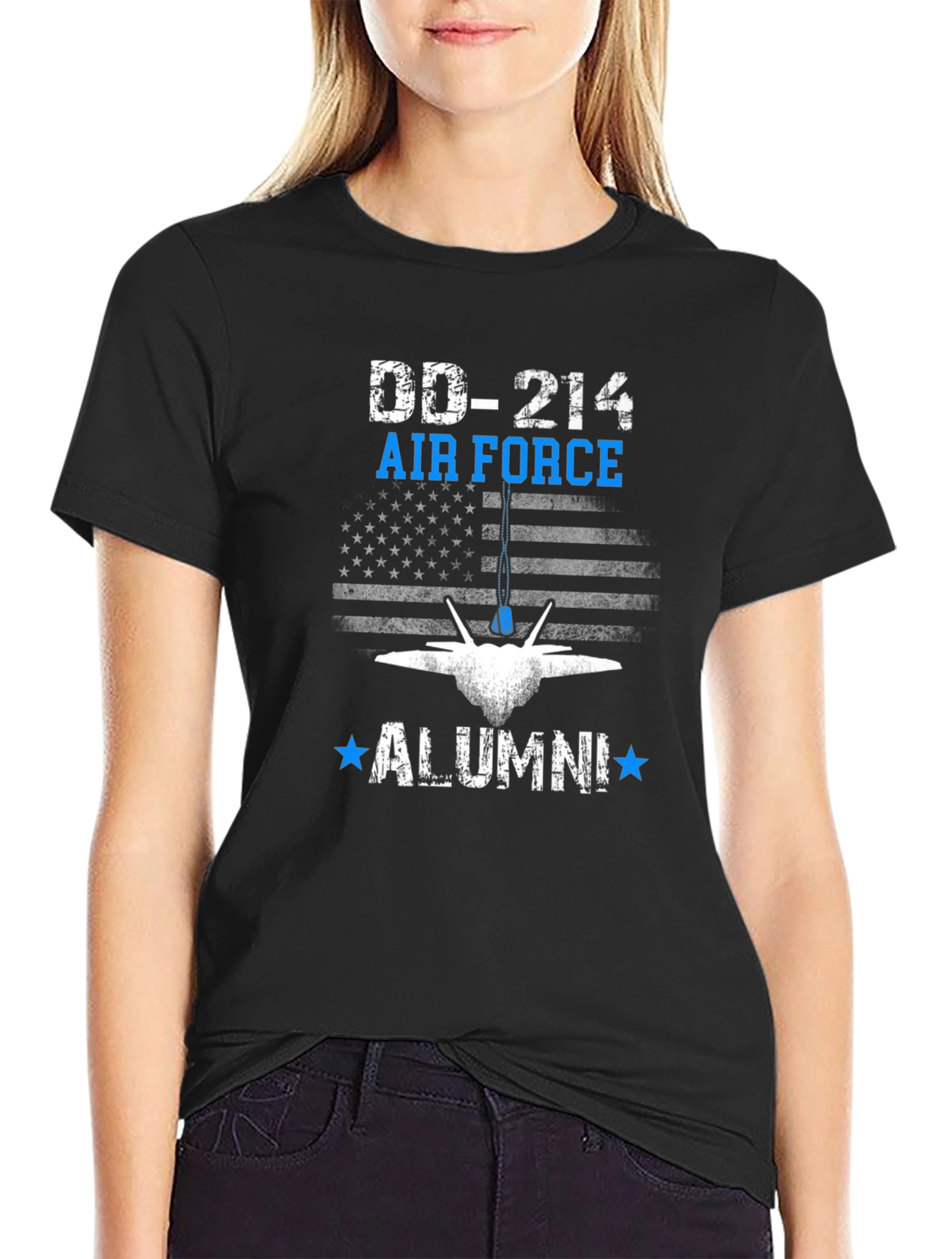 DD-214 Air Force Alumni Black T-Shirt