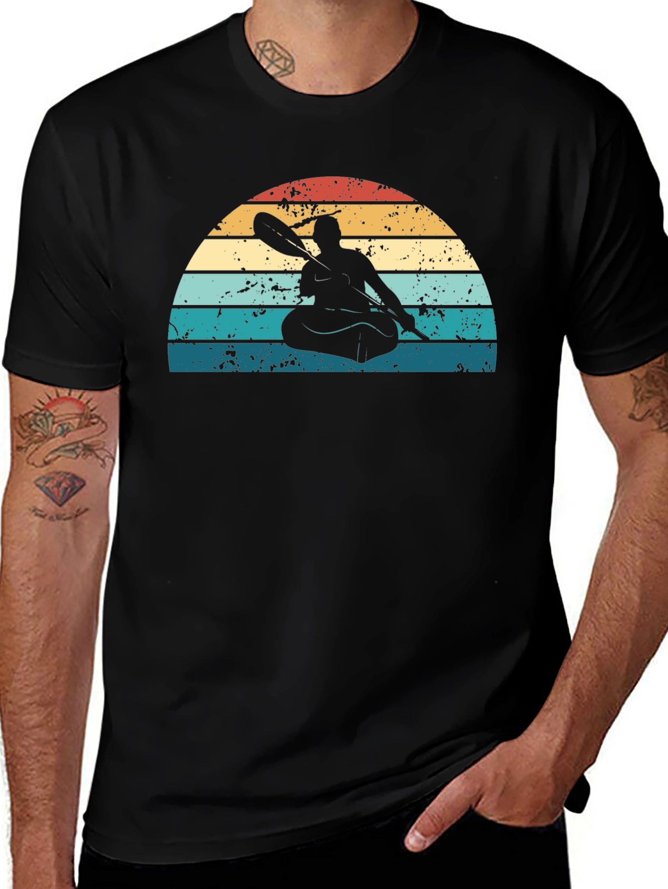 Retro Kayak Silhouette T-Shirt