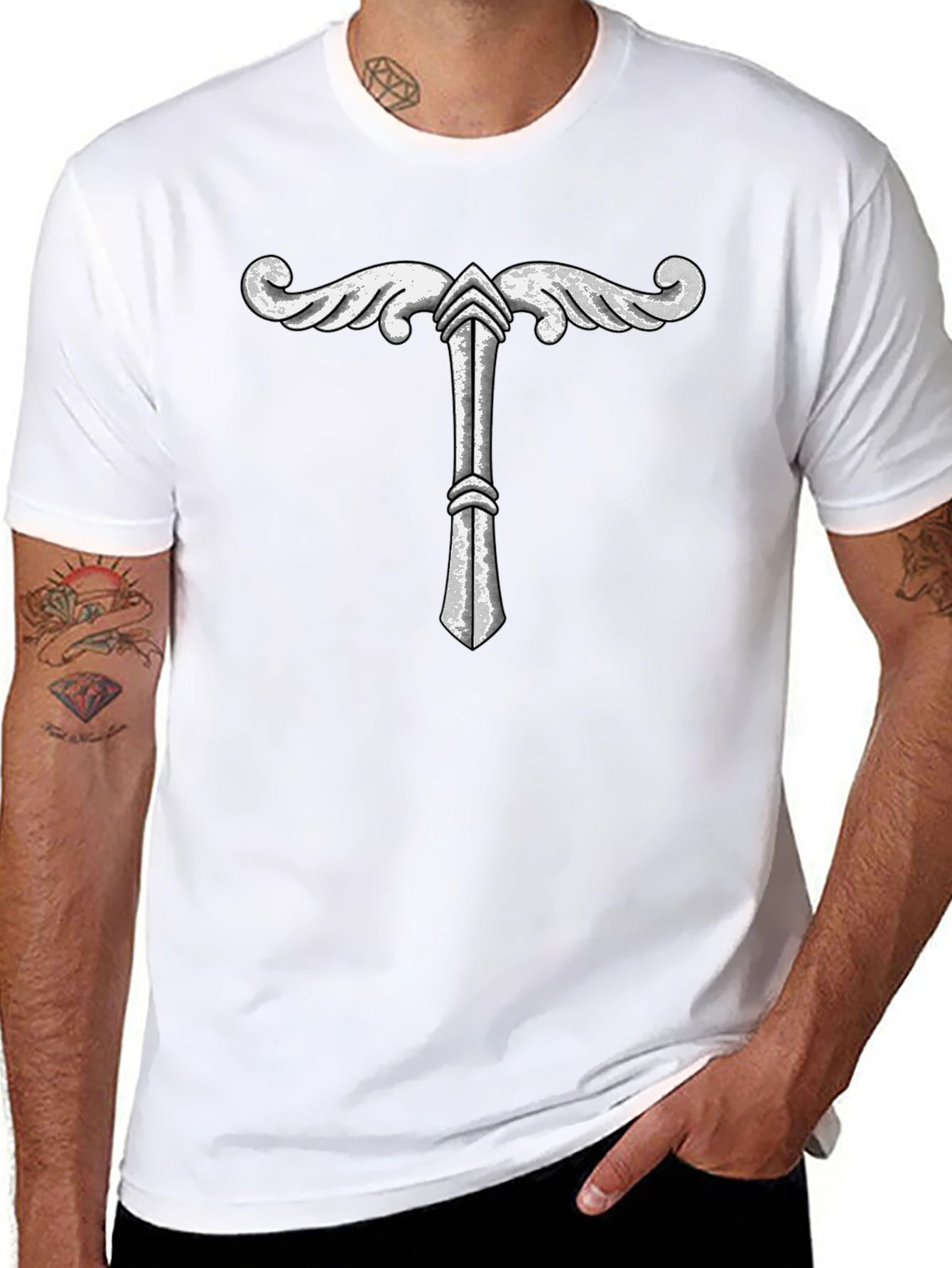 Winged Medieval T-Shirt - Black Tee