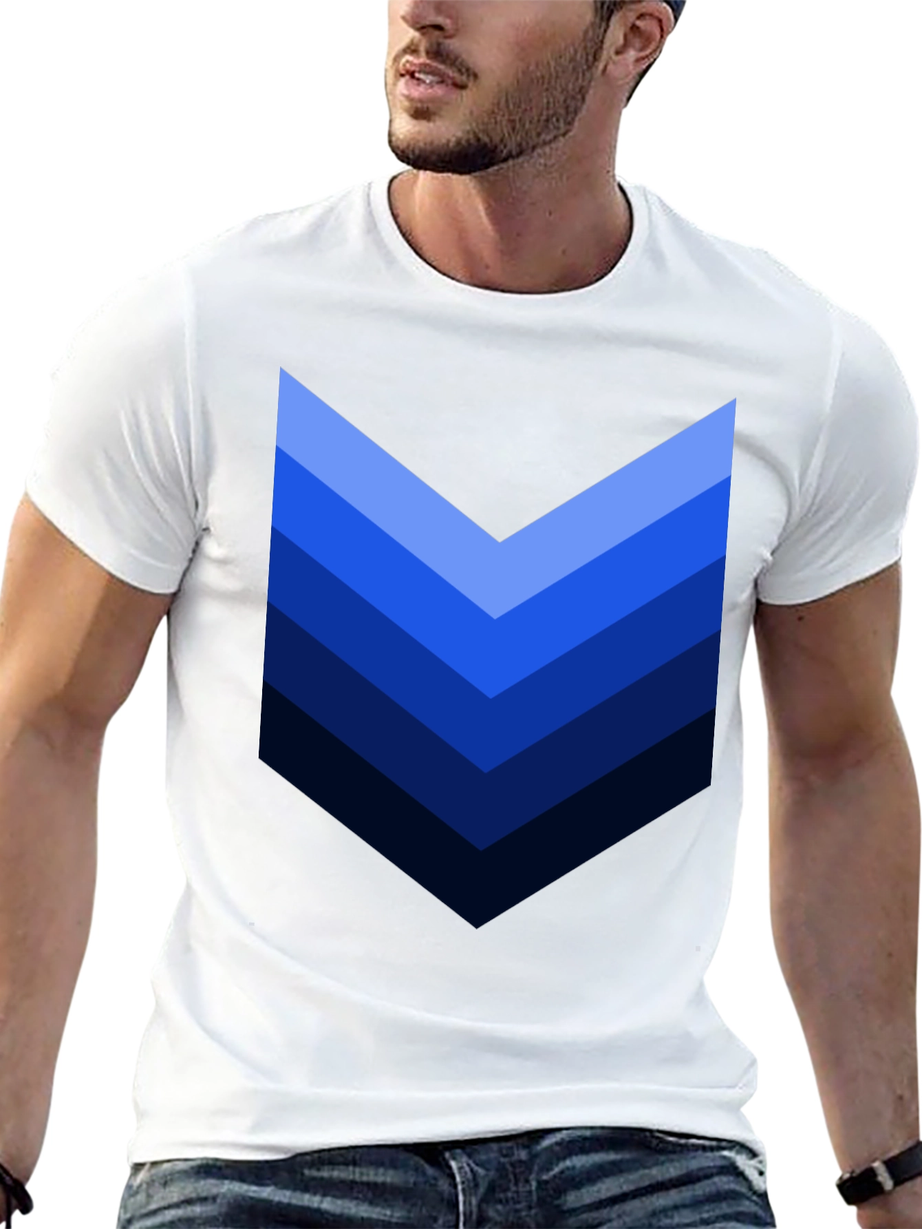 Mens Chevron Graphic Tee - Stylish Comfort