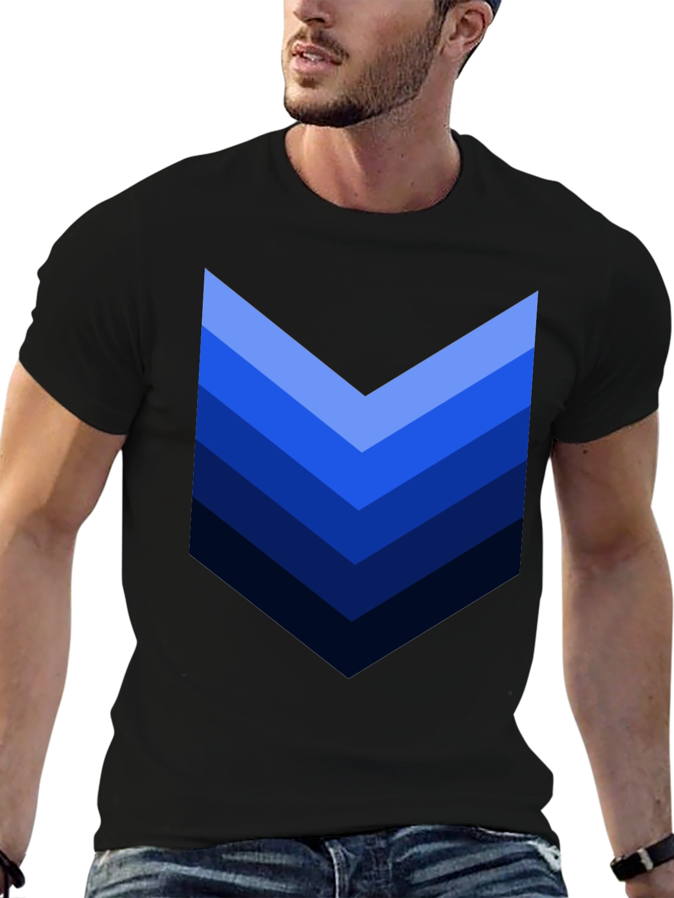 Mens Chevron Graphic Tee - Stylish Comfort