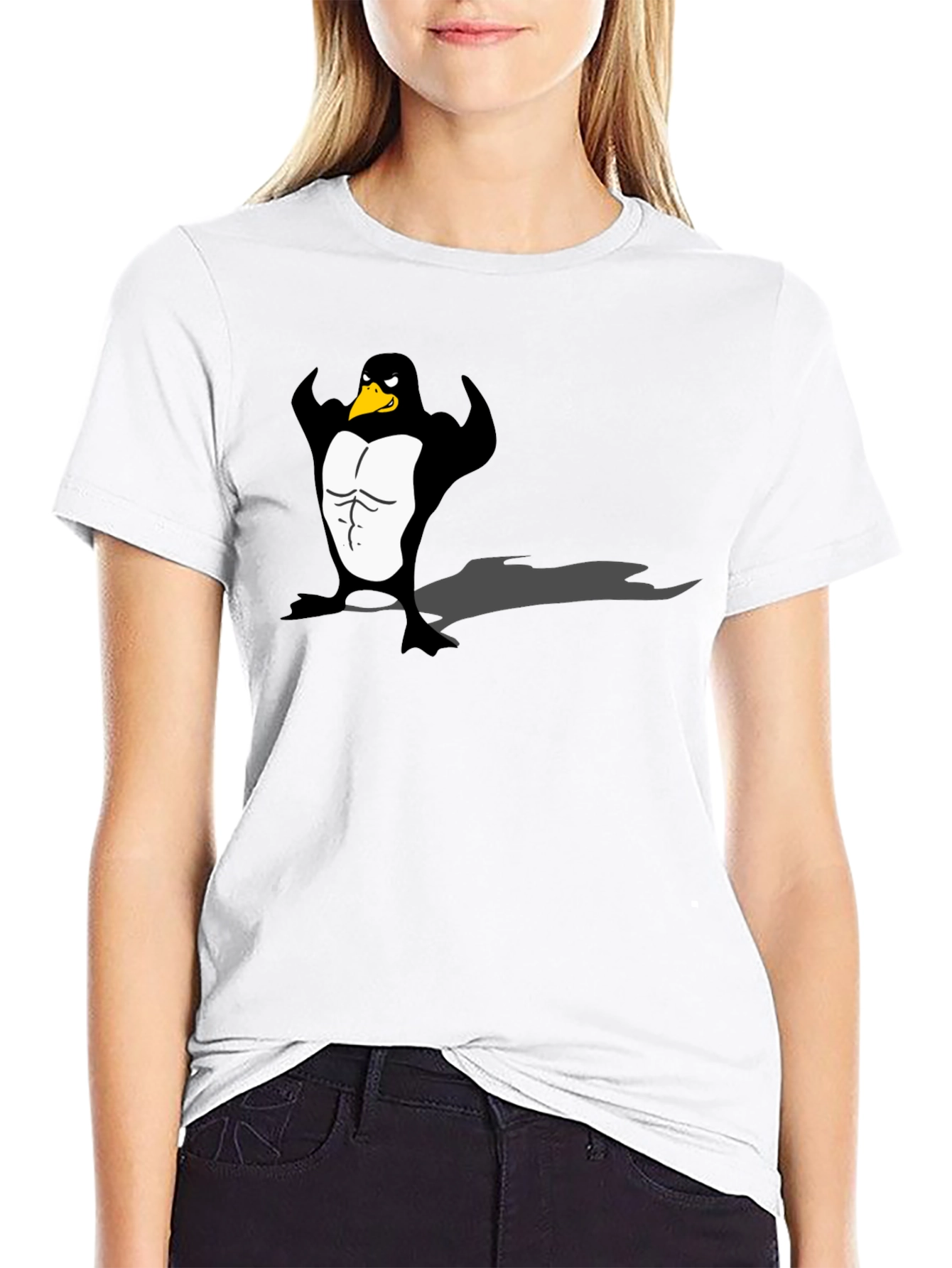 Mens Black Penguin Muscle Graphic Tee