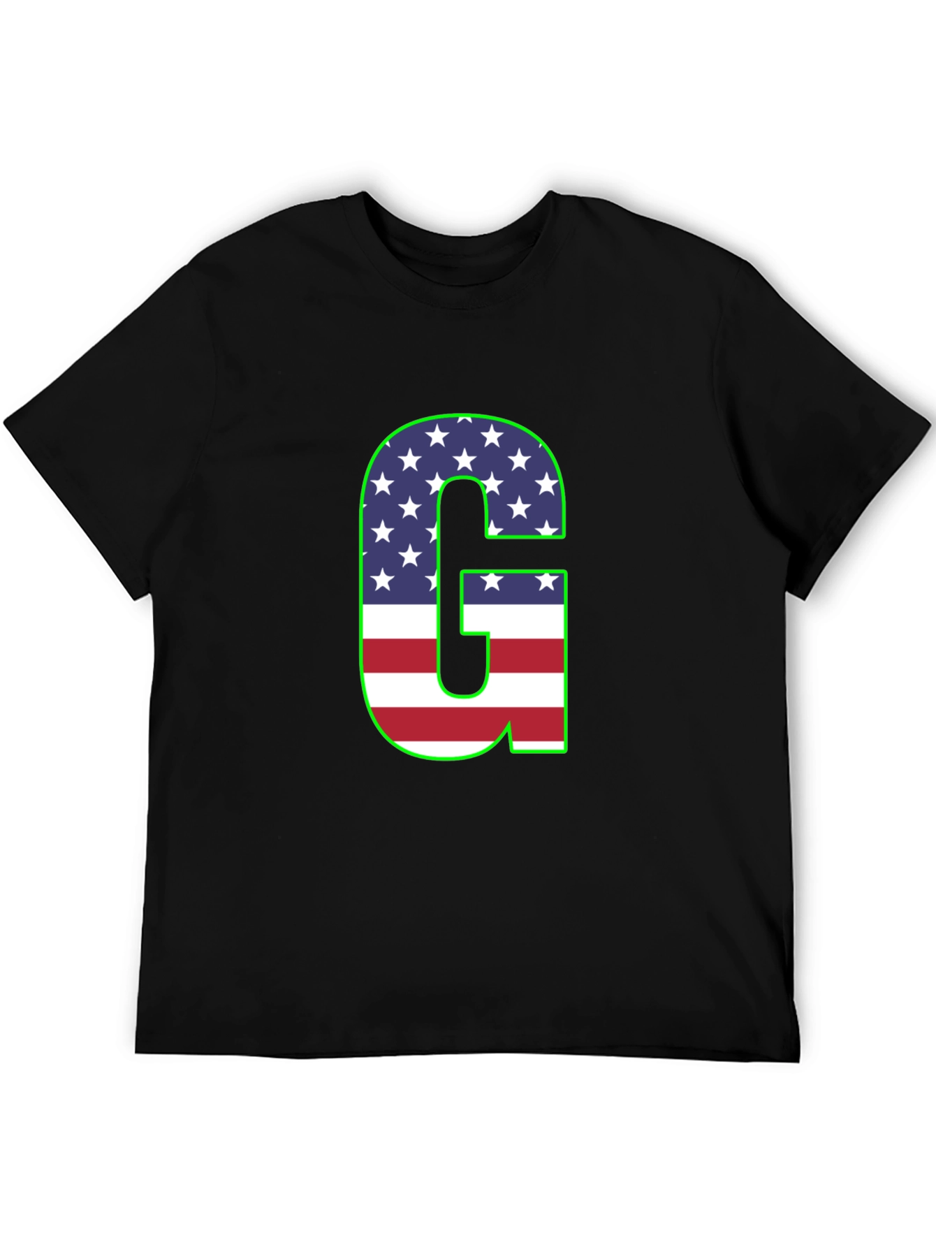 Letter G USA Flag Patriotic T-Shirt