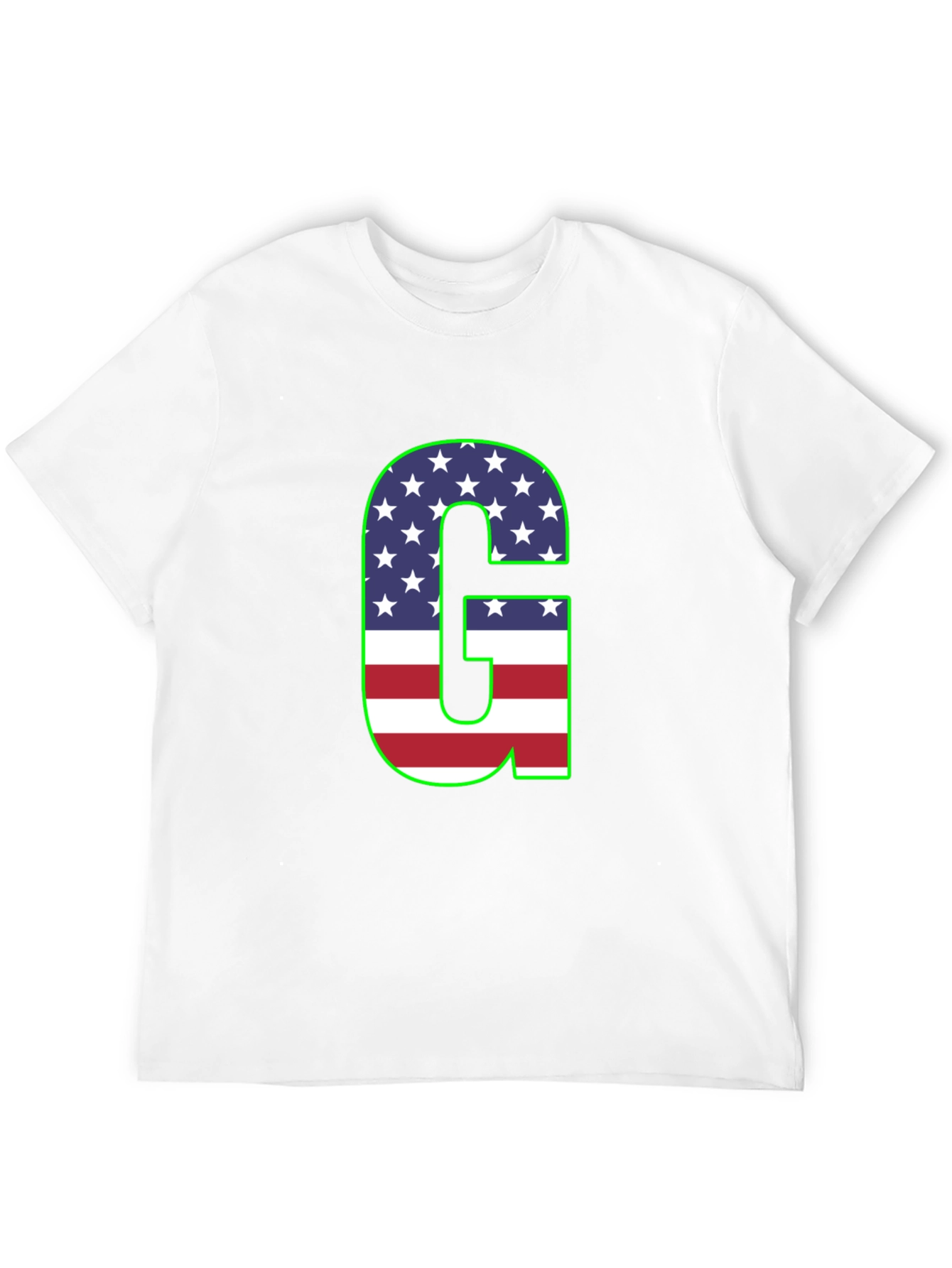 Letter G USA Flag Patriotic T-Shirt