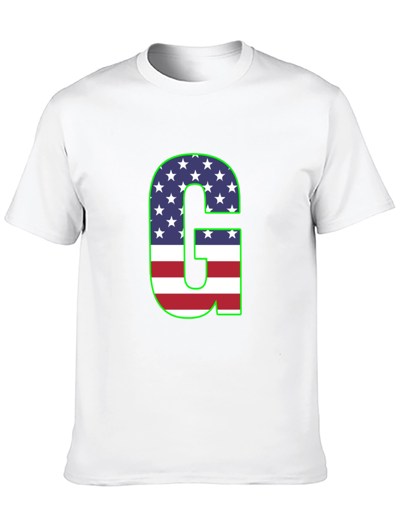 Letter G USA Flag Patriotic T-Shirt