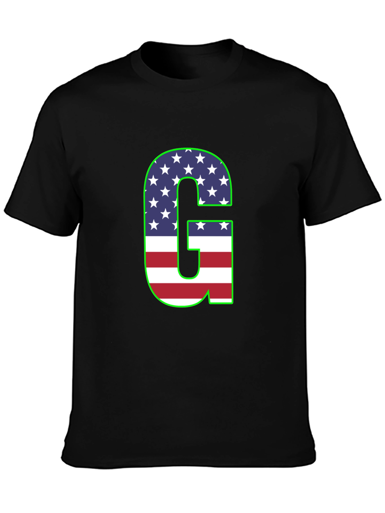 Letter G USA Flag Patriotic T-Shirt
