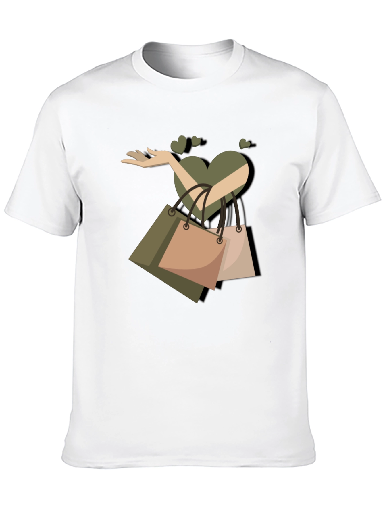 Love Shopping Graphic T-Shirt - Black
